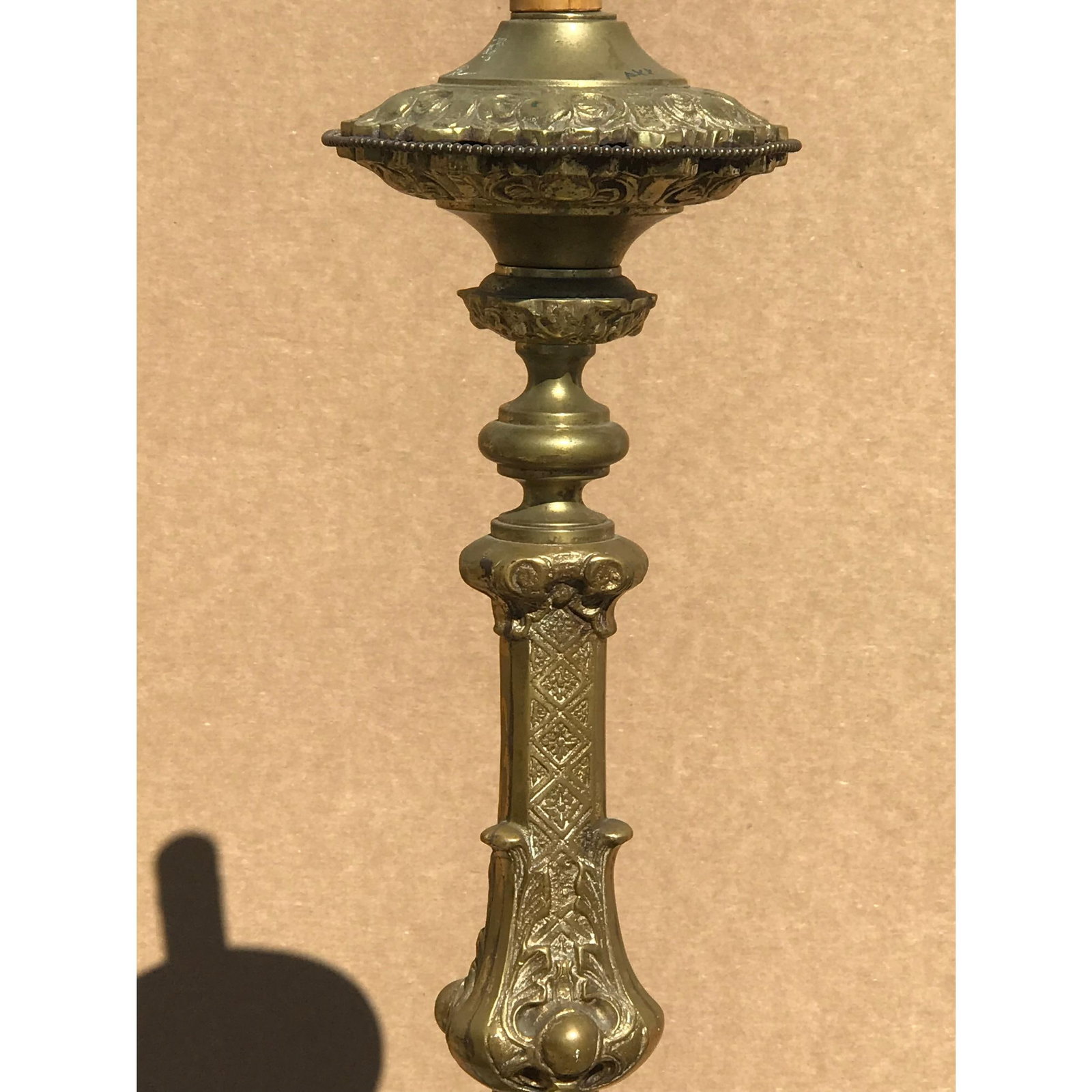 19th Century Bronze Candlestick Lamps - A Pair - 4