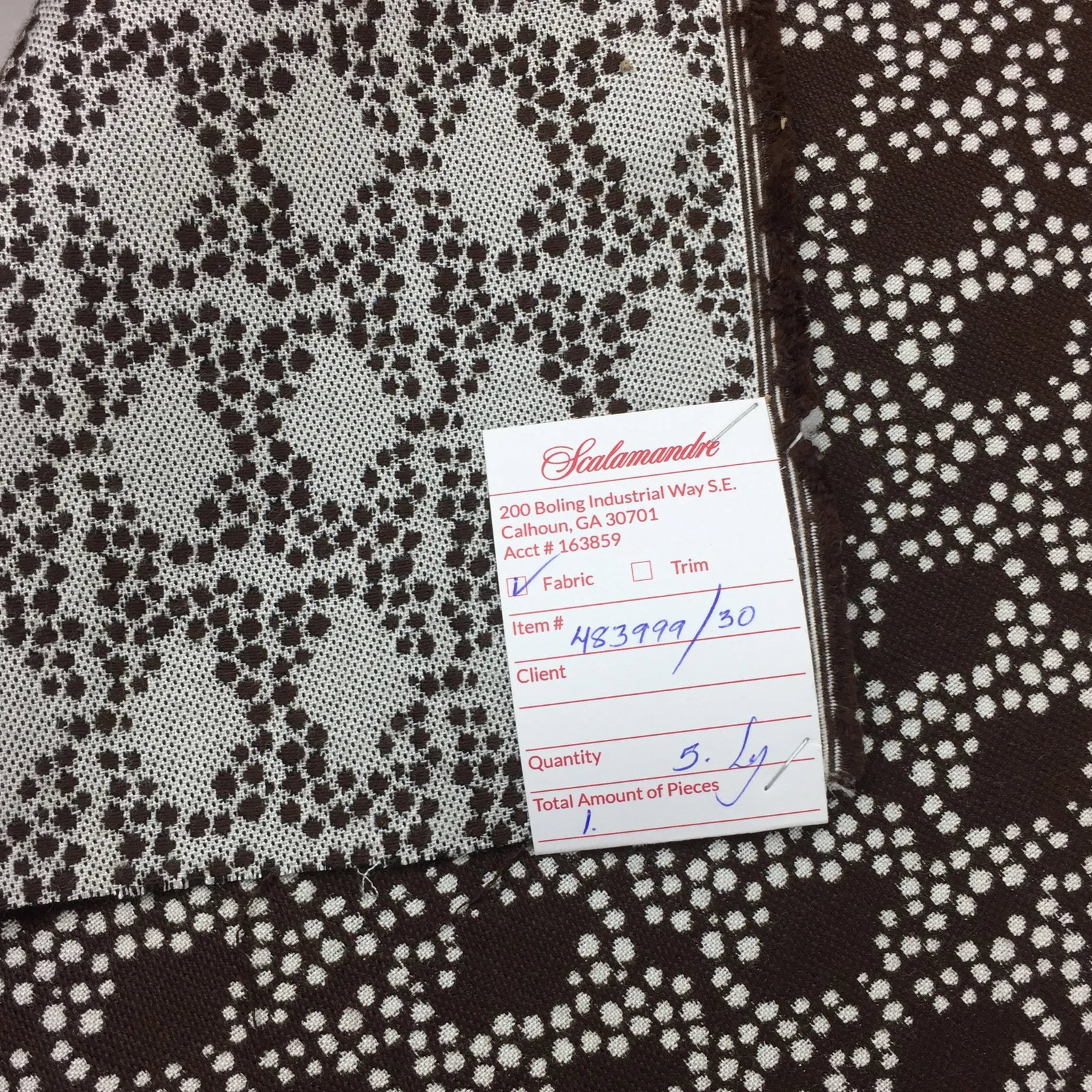Outdoor Scalamandre Pebbles Expresso Fabric - 5 Yards - 6