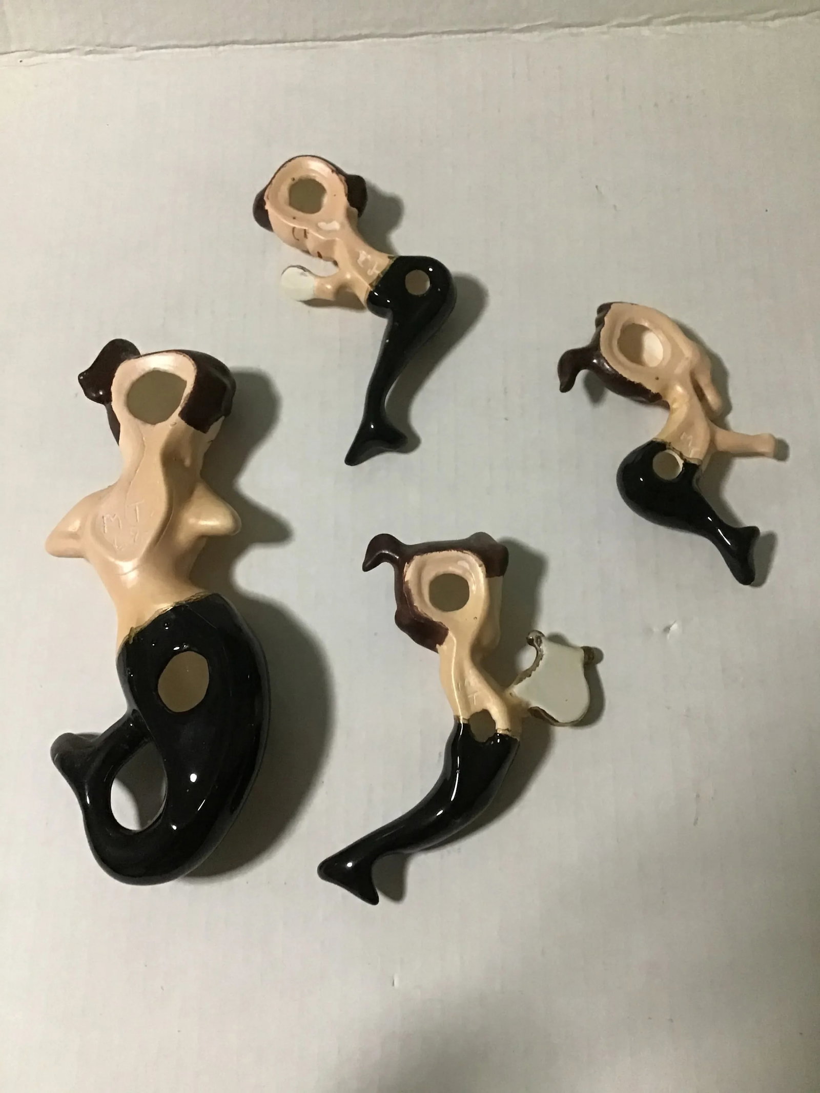 1960s Palm Beach Coastal Mermaid Wall Hanging- Set of 4 - 4
