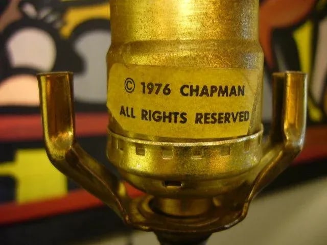 1976 Modern Chapman Lamp Tall Woven Brass Vase Shaped Table Lamp - 10
