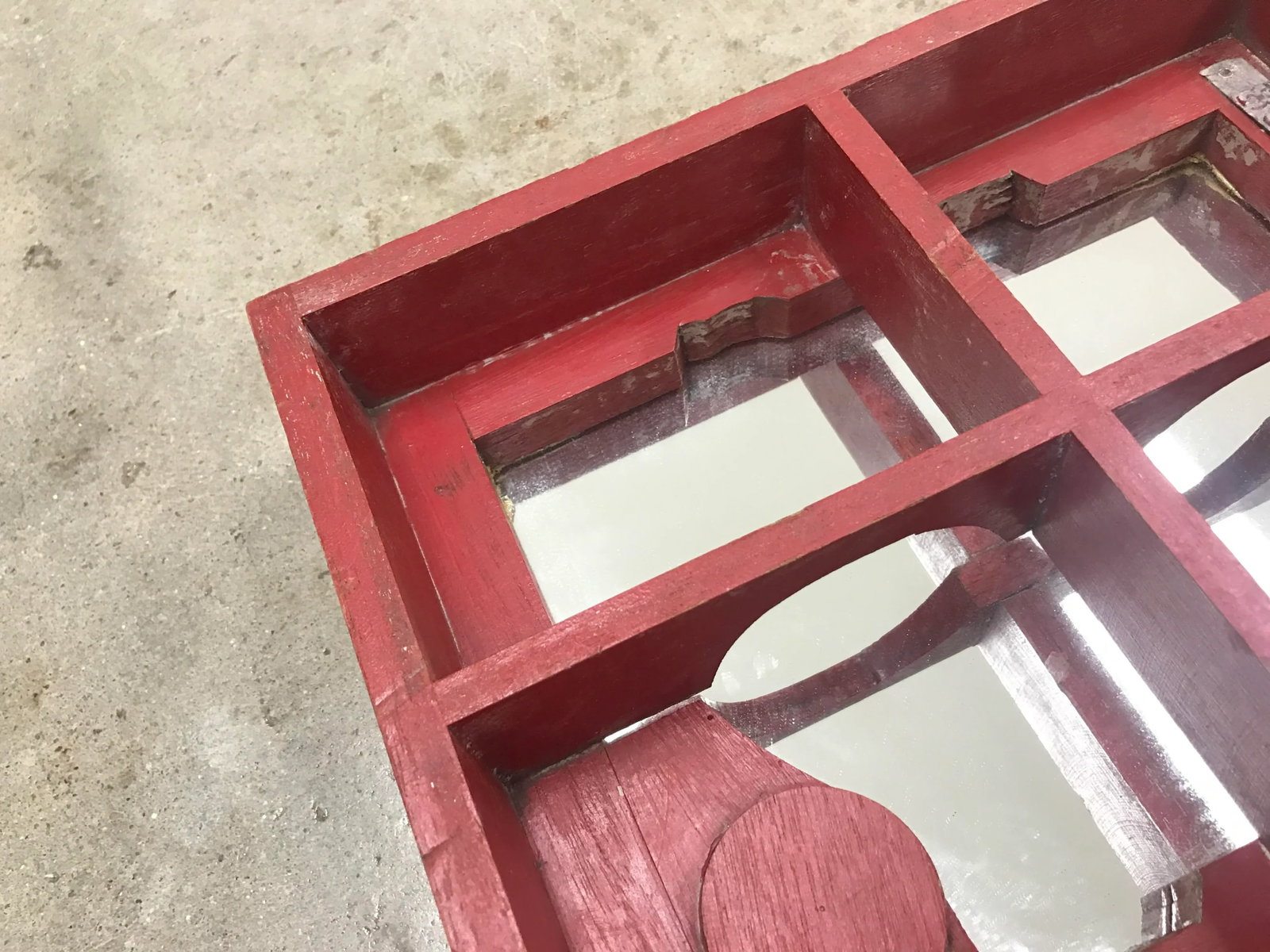 Vintage 1970s Louise Nevelson Style Industrial Mirror - 3