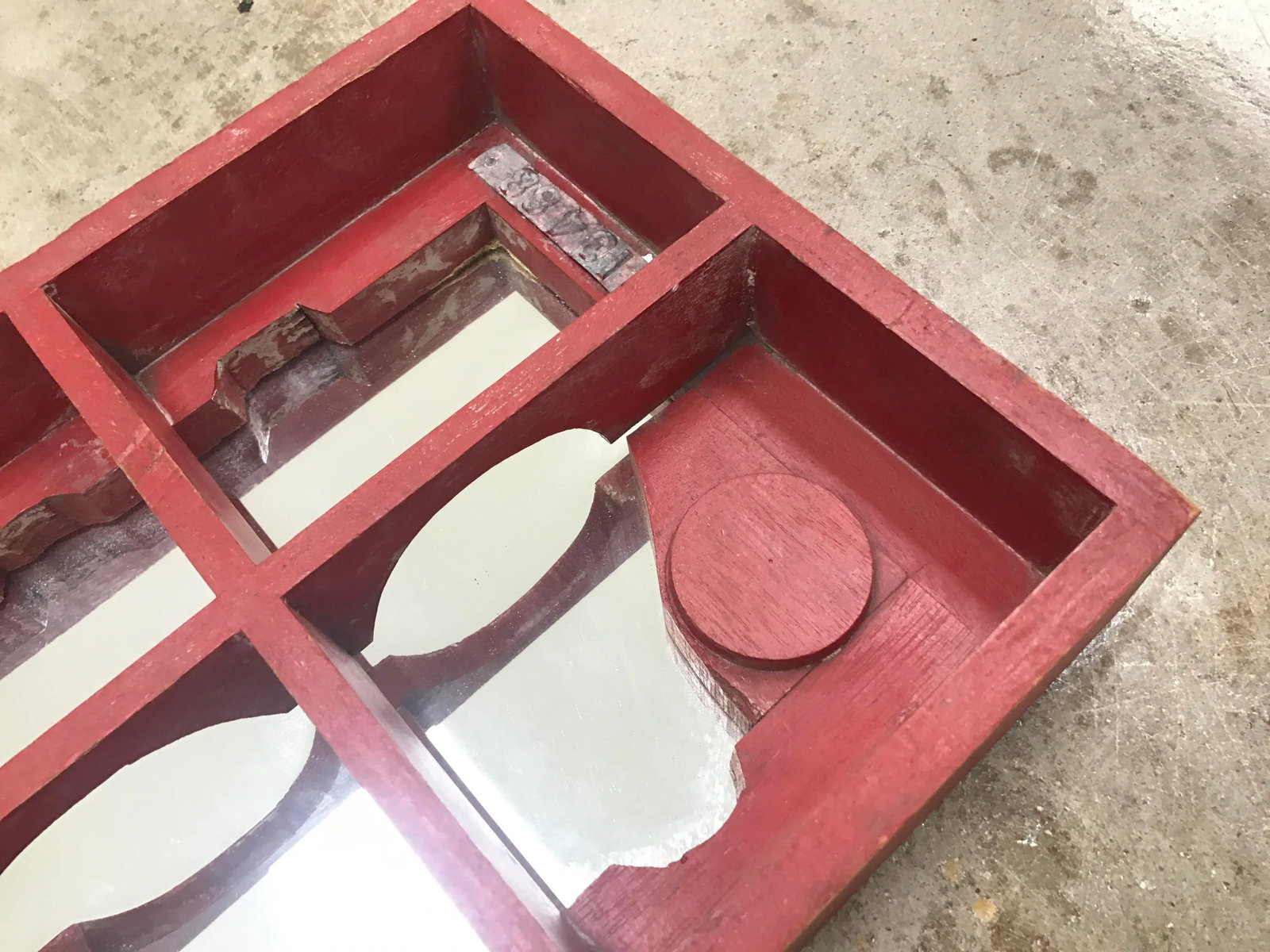 Vintage 1970s Louise Nevelson Style Industrial Mirror - 4