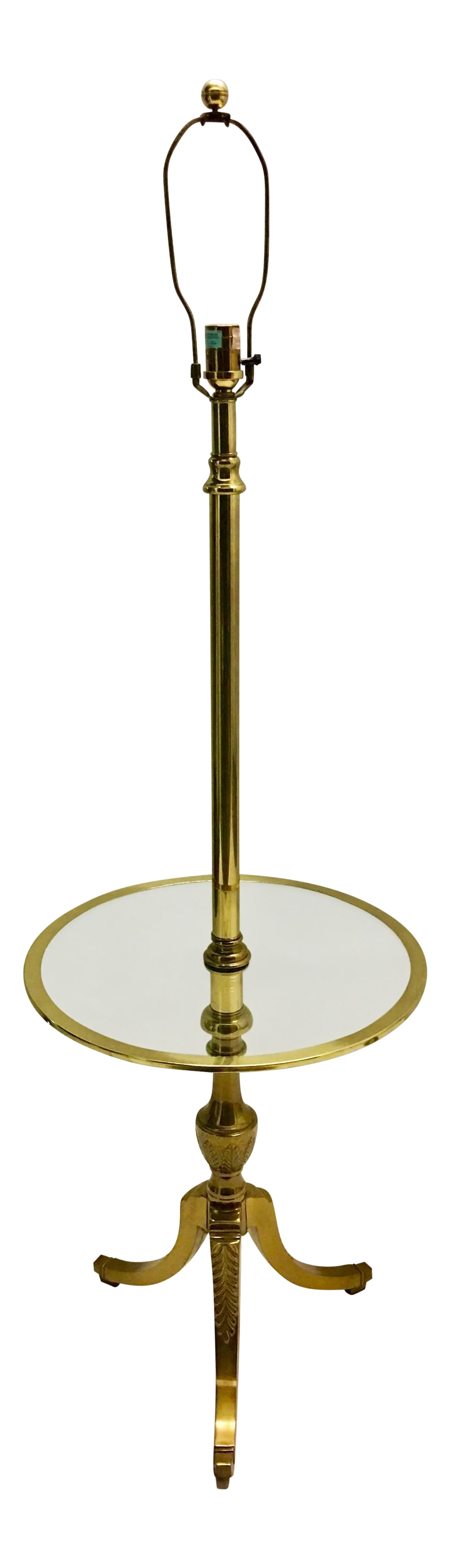Vintage Brass Floor Lamp With Table (1 of 7)