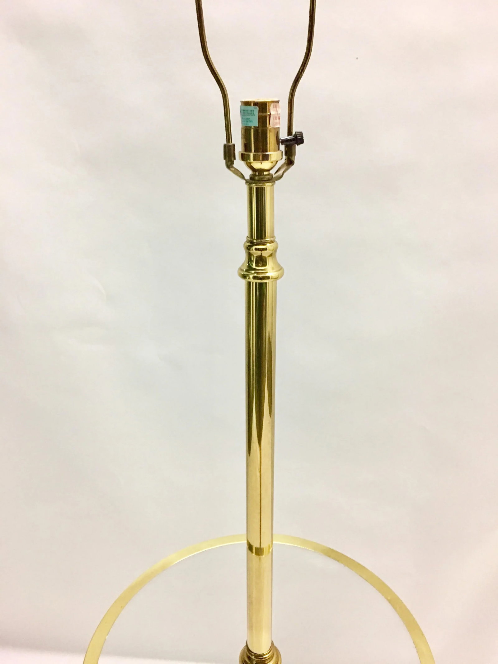 Vintage Brass Floor Lamp With Table - 4