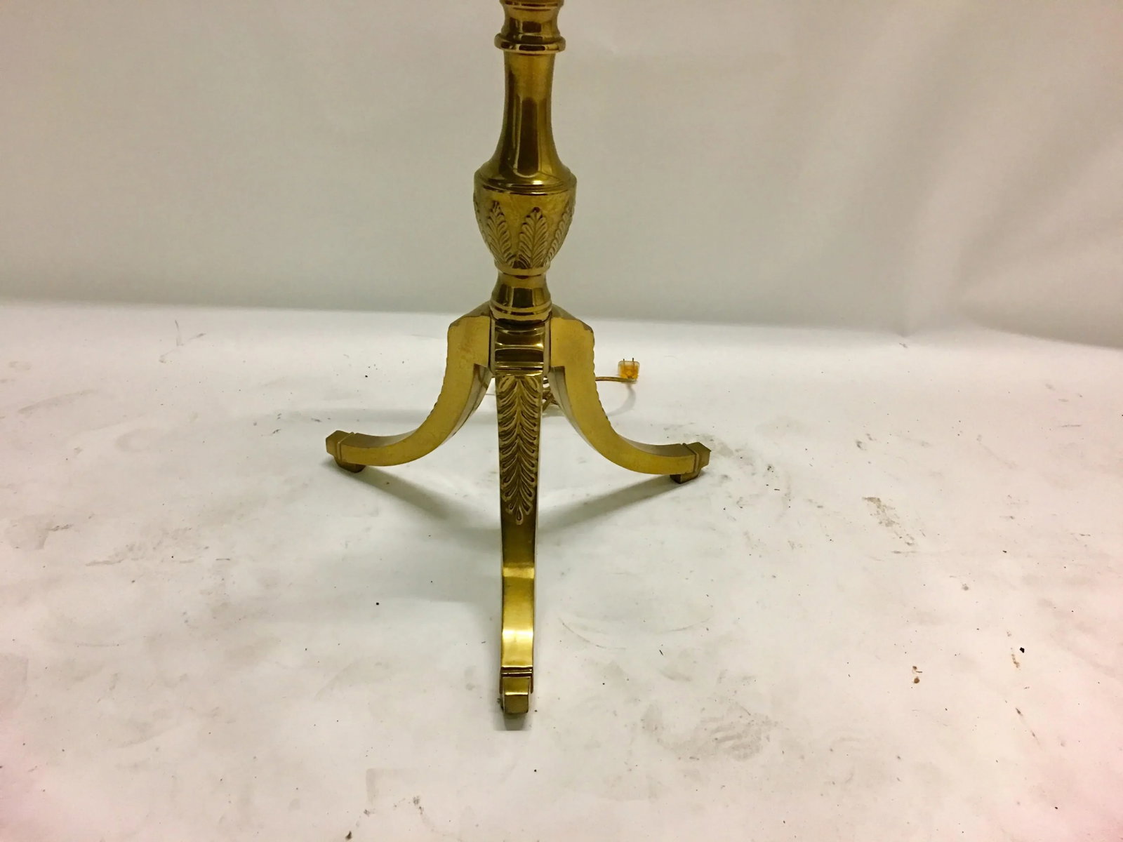 Vintage Brass Floor Lamp With Table - 5