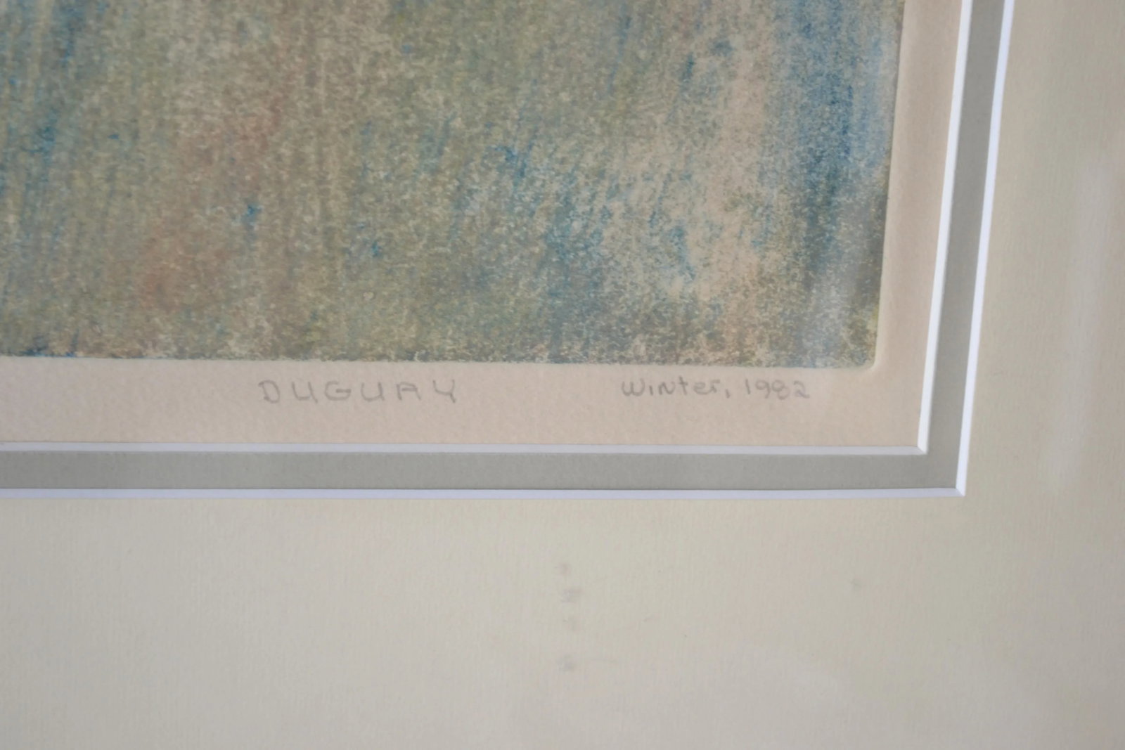 1982 "Eva-The Red Dream Pastel and Water Color Painting by Duguay - 3