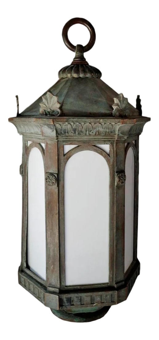 Antique English Copper Hanging Lantern (1 of 5)