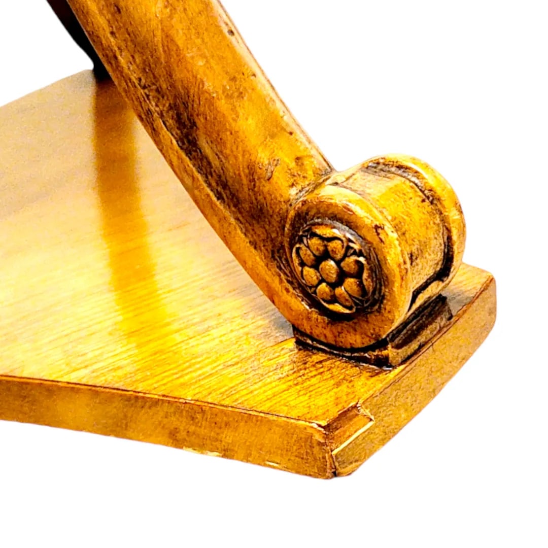 Early 20th Century Antique Biedermeier Style Rolling Table With Reticulated Brass Gallery and Shelf - 10