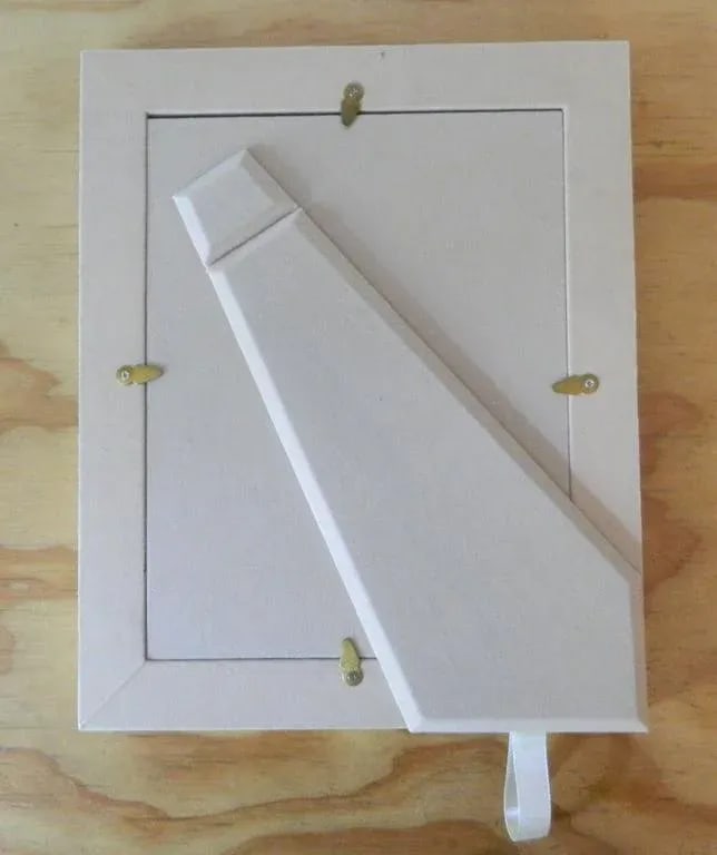 Ebony Wood Inlay Parchment Picture Frame - 2