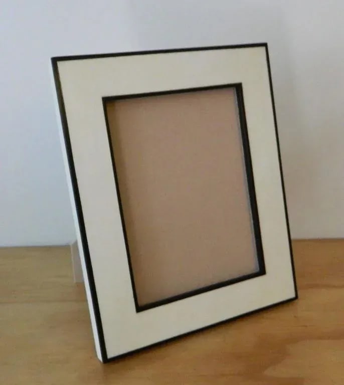Ebony Wood Inlay Parchment Picture Frame - 3