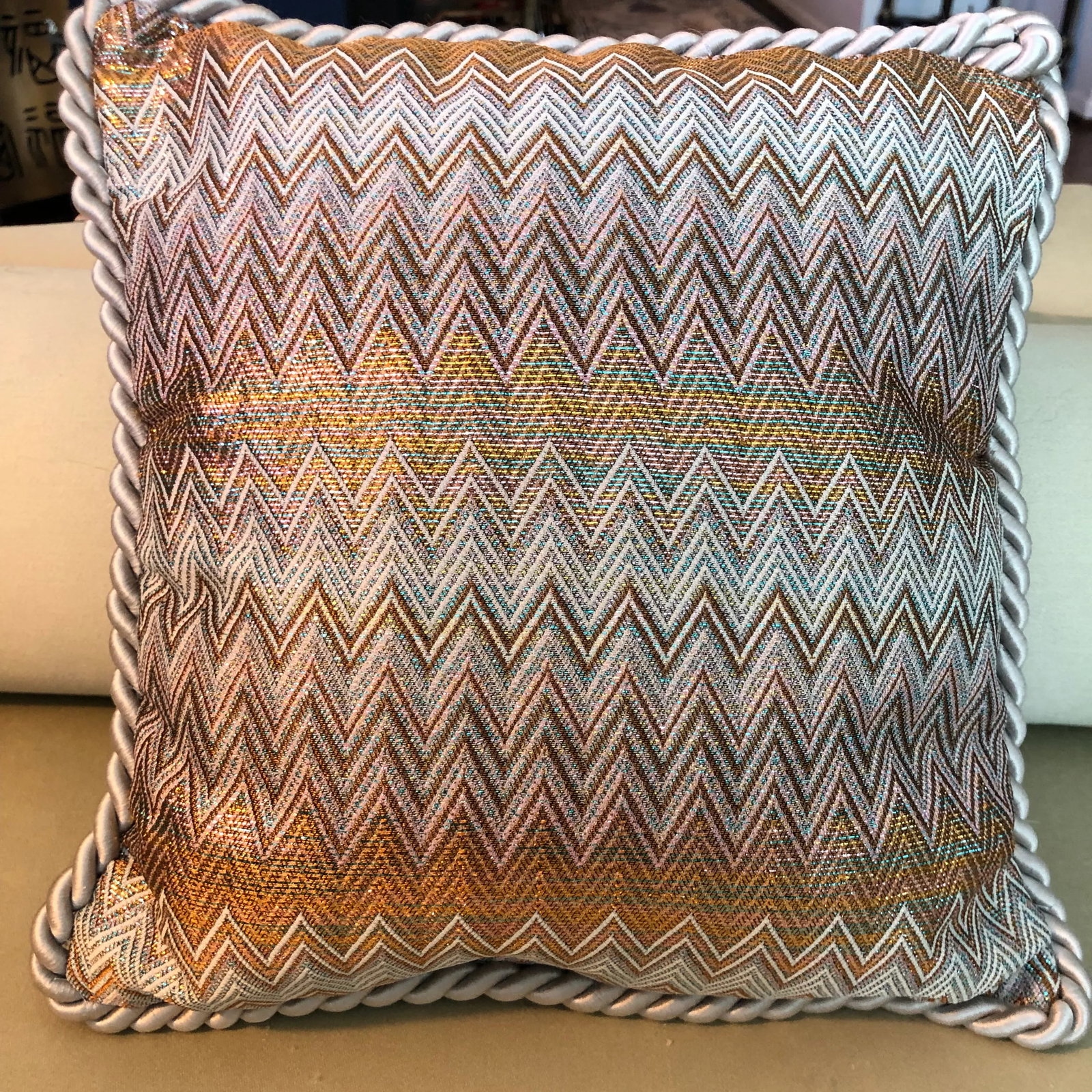 Pierre d'Argent Maison Missoni Metallica in Copper Accent Pillow - 2