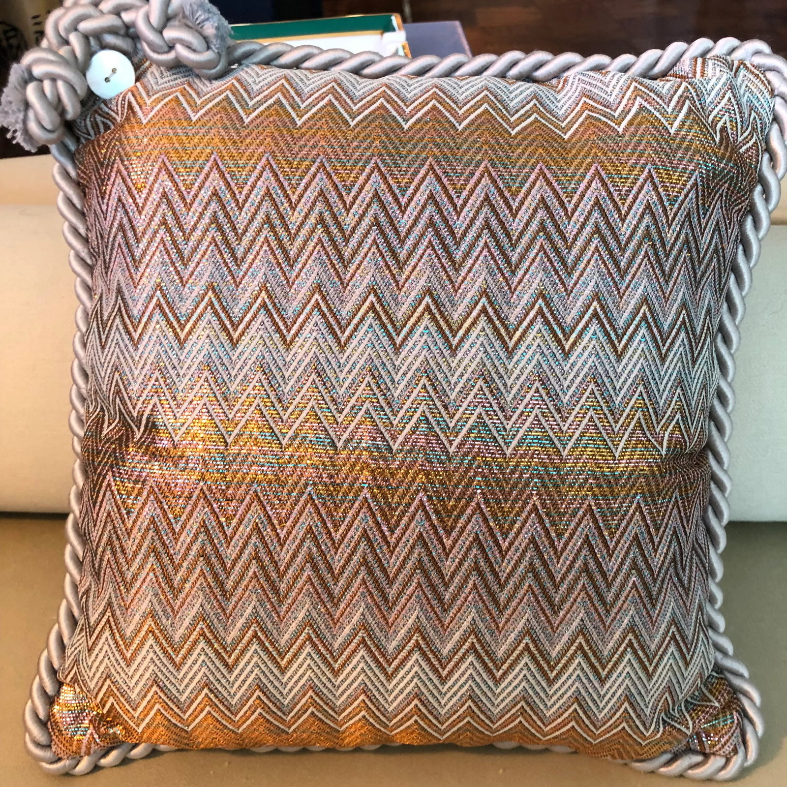 Pierre d'Argent Maison Missoni Metallica in Copper Accent Pillow - 5