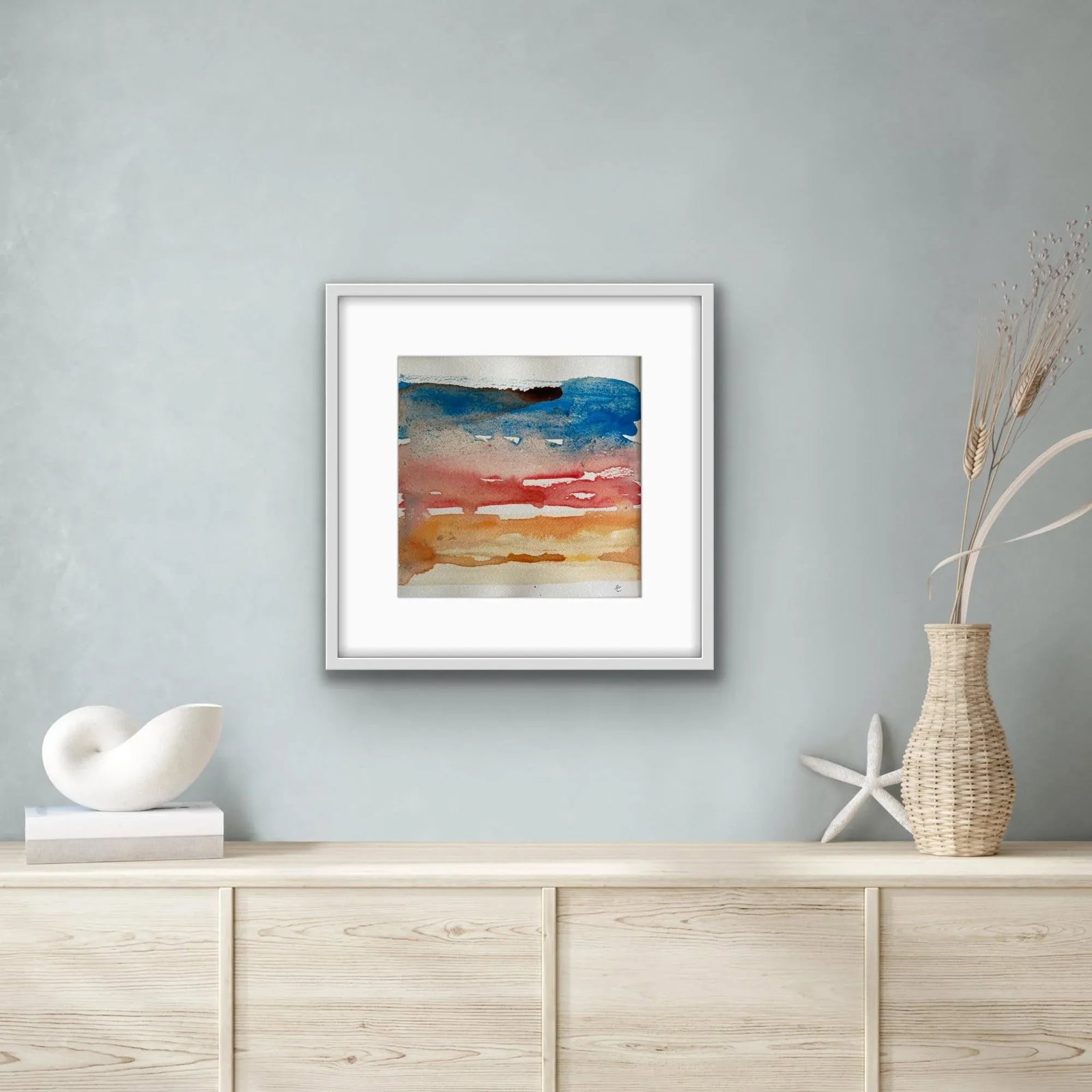 Contemporary Abstract Watercolor Seascape Painting on Paper by Stephanie Cate - 5