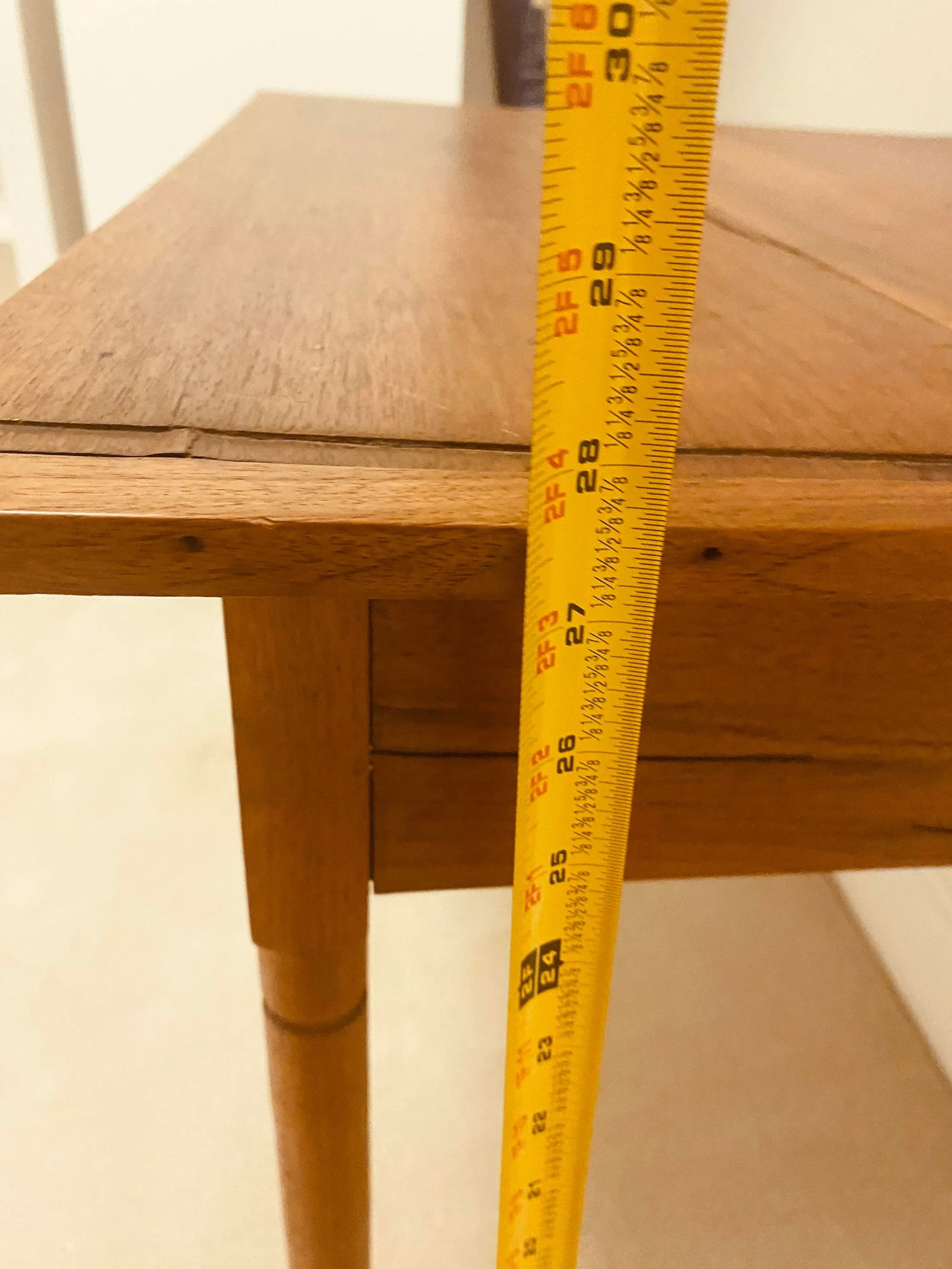 Early 19th Century Old Salem Nc Tavern Table Antique Pine and Maple W Spindle Legs and Breadboards - 7