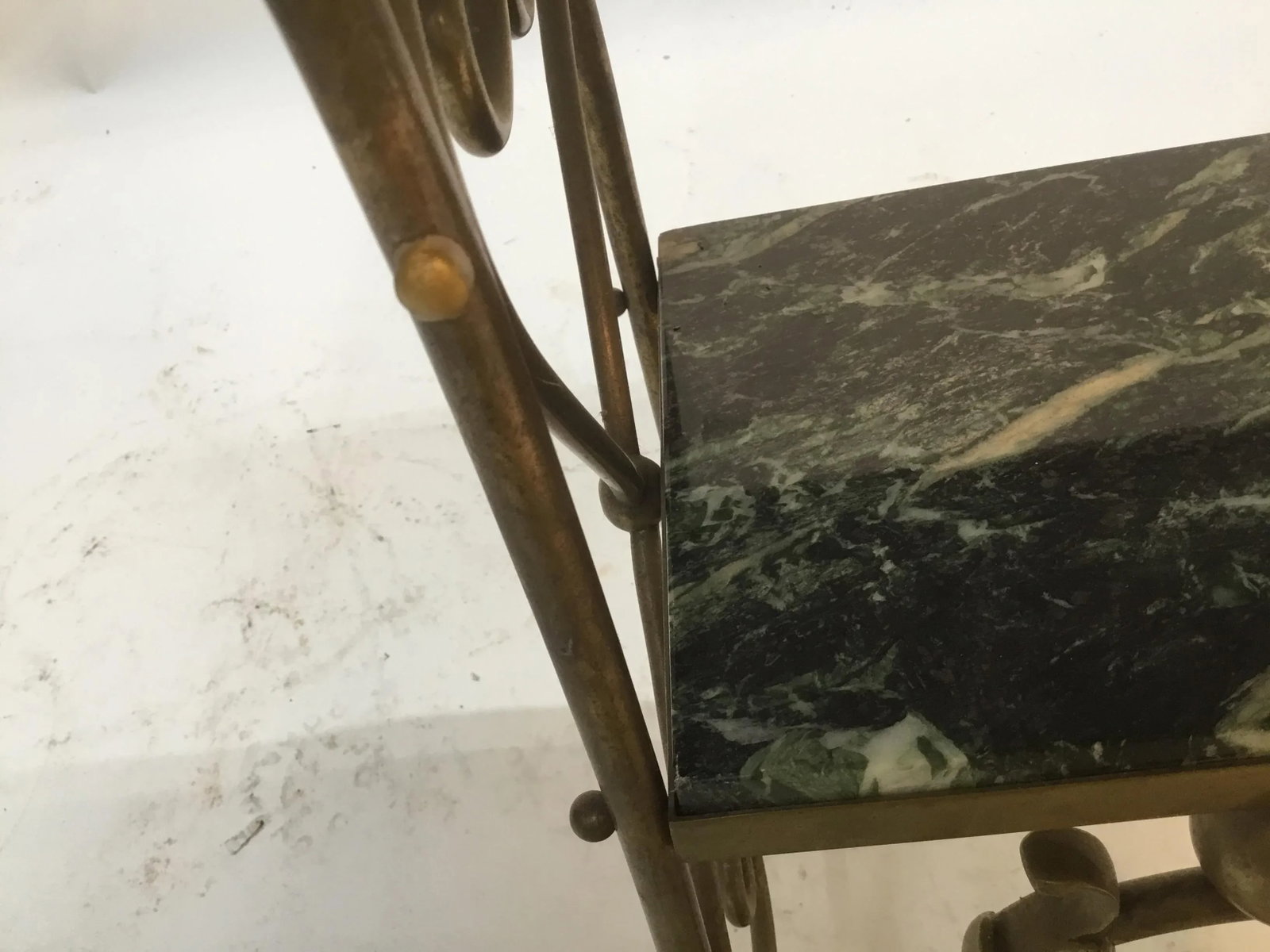 19th Century French Marble and Brass Two-Tier Table - 10