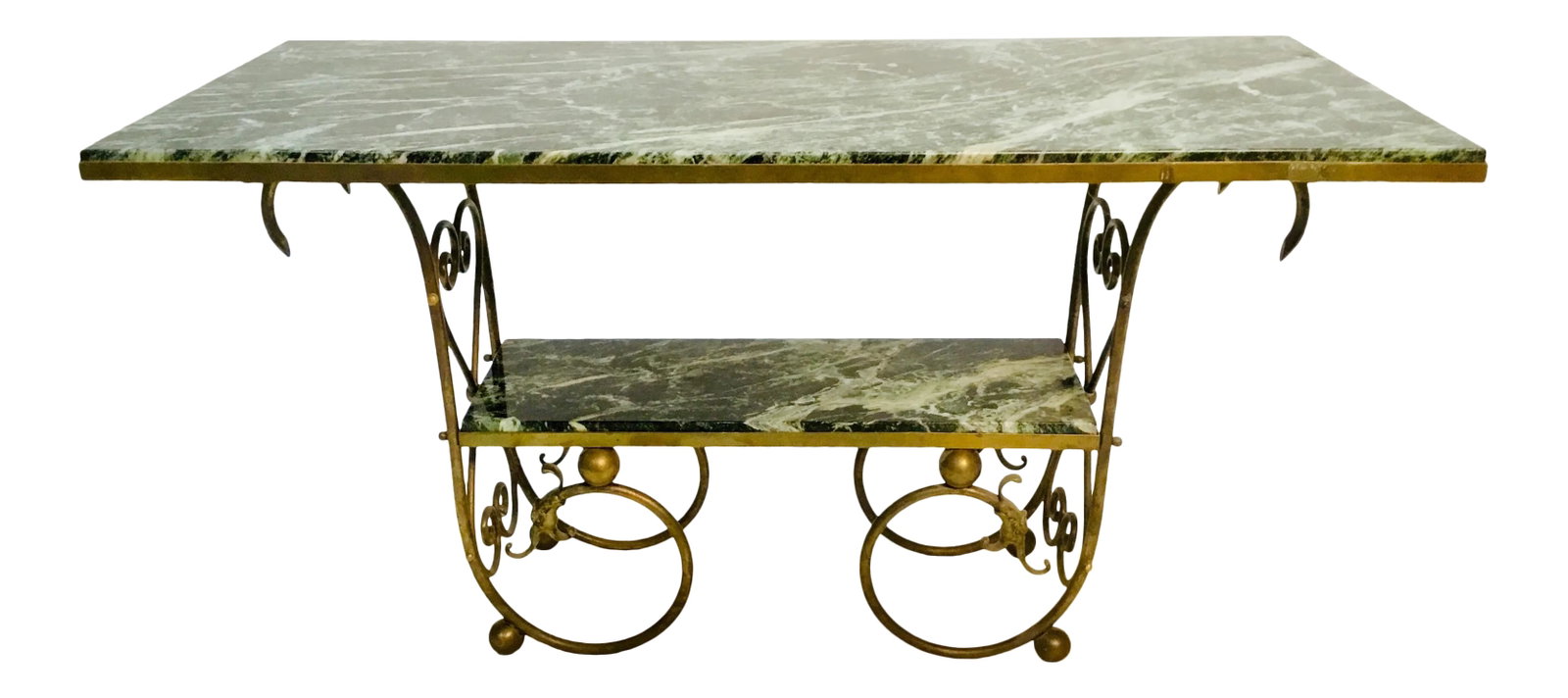 19th Century French Marble and Brass Two-Tier Table (1 of 12)