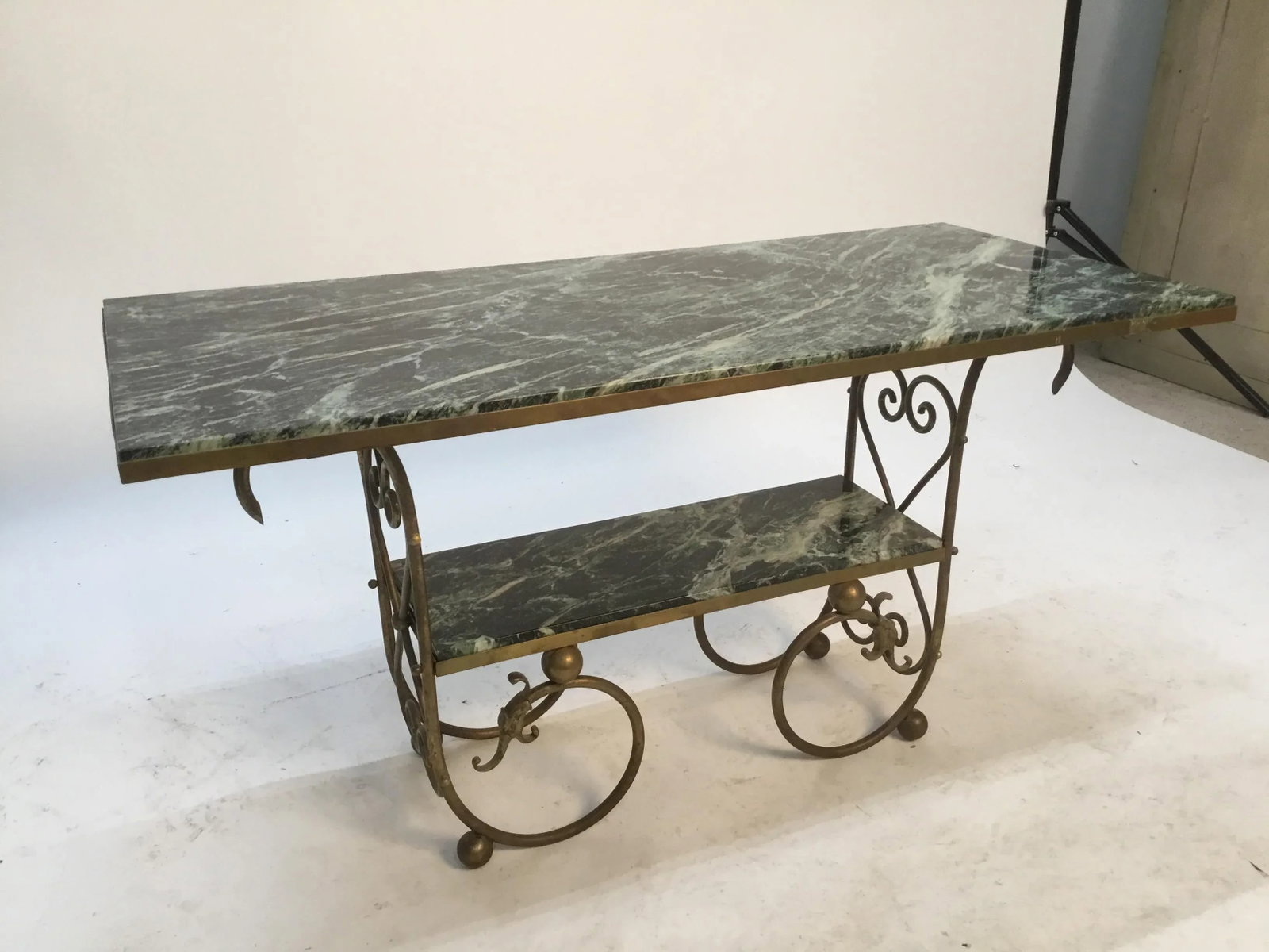 19th Century French Marble and Brass Two-Tier Table - 3