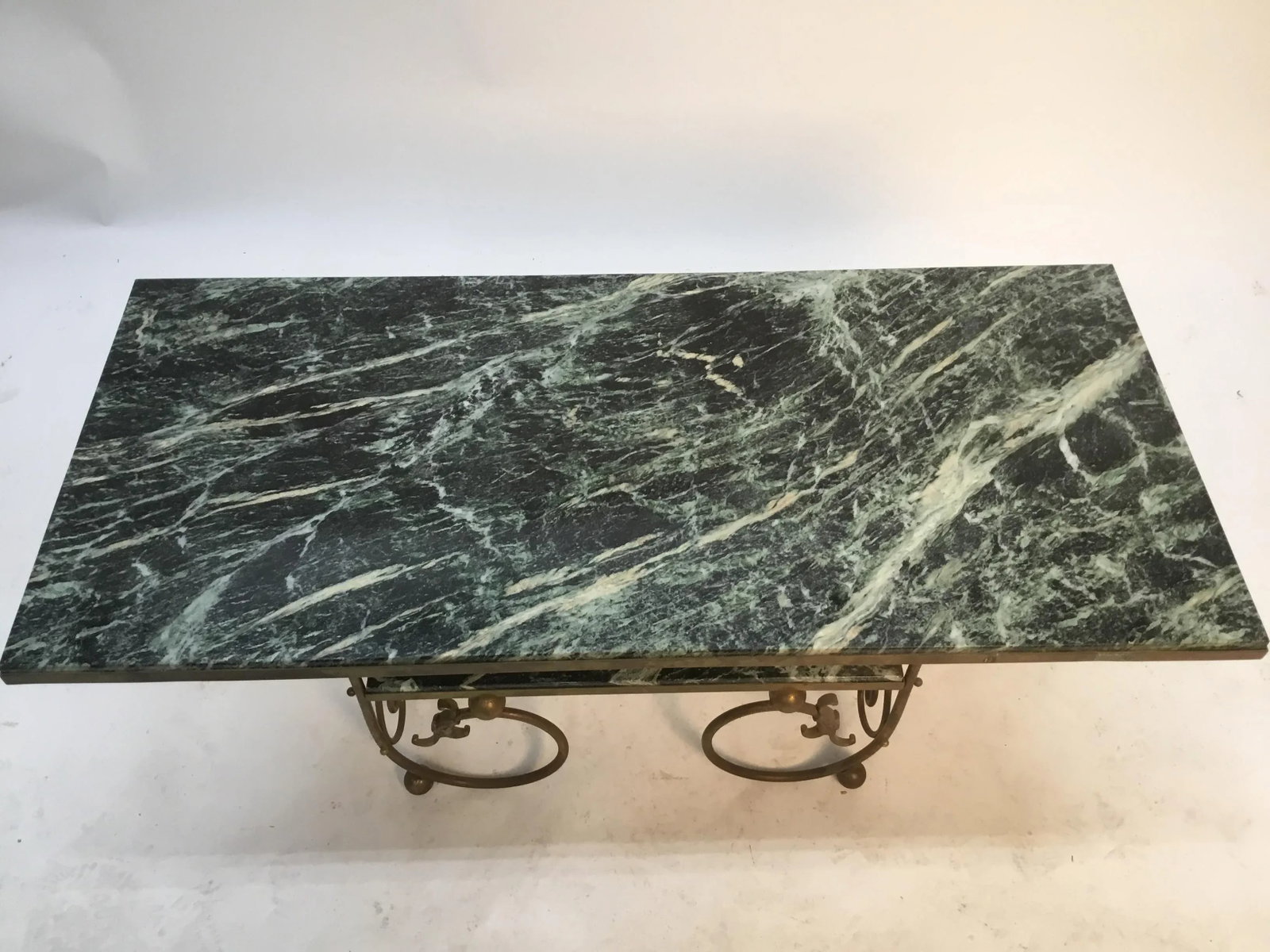 19th Century French Marble and Brass Two-Tier Table - 5