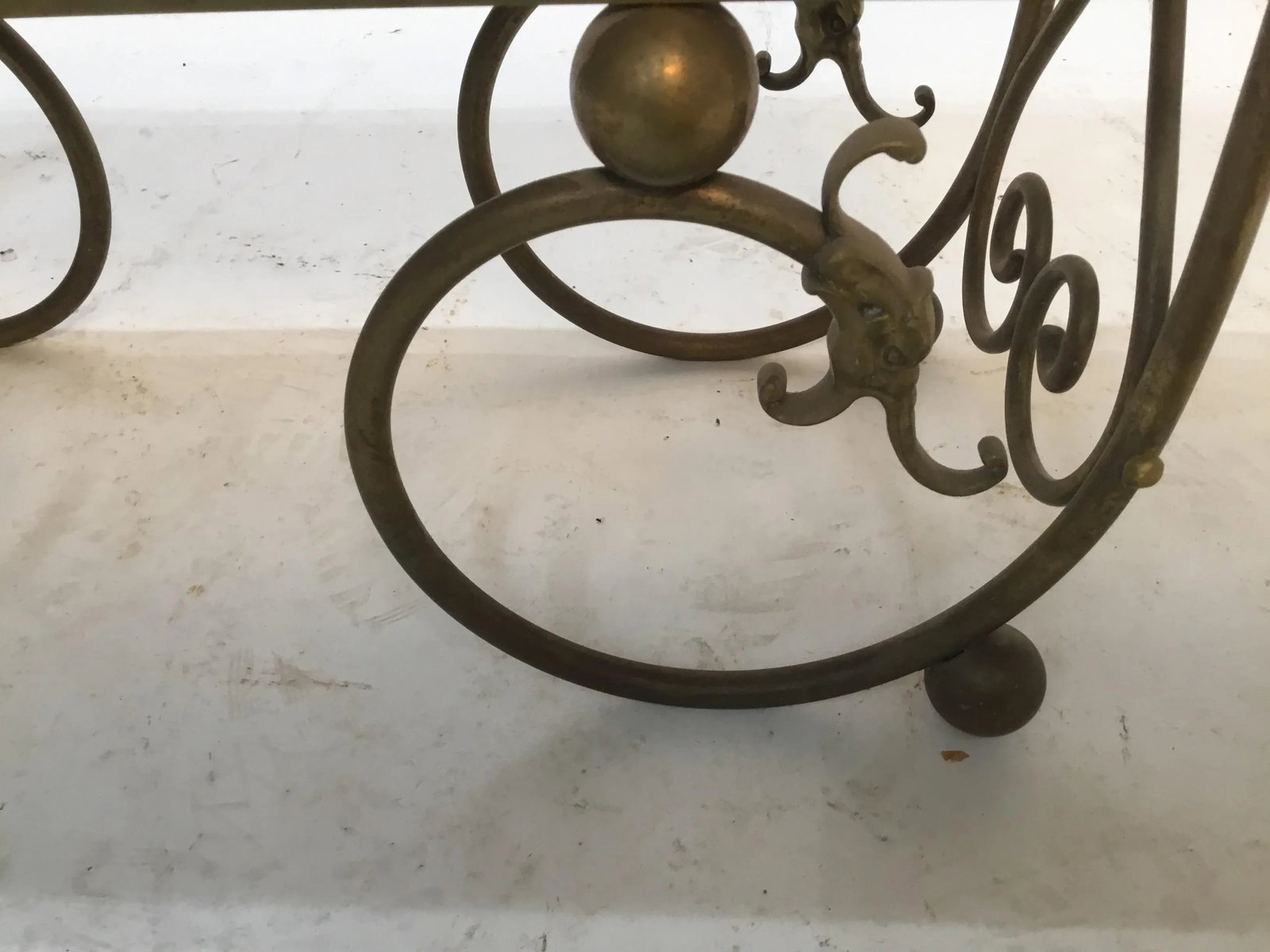 19th Century French Marble and Brass Two-Tier Table - 7