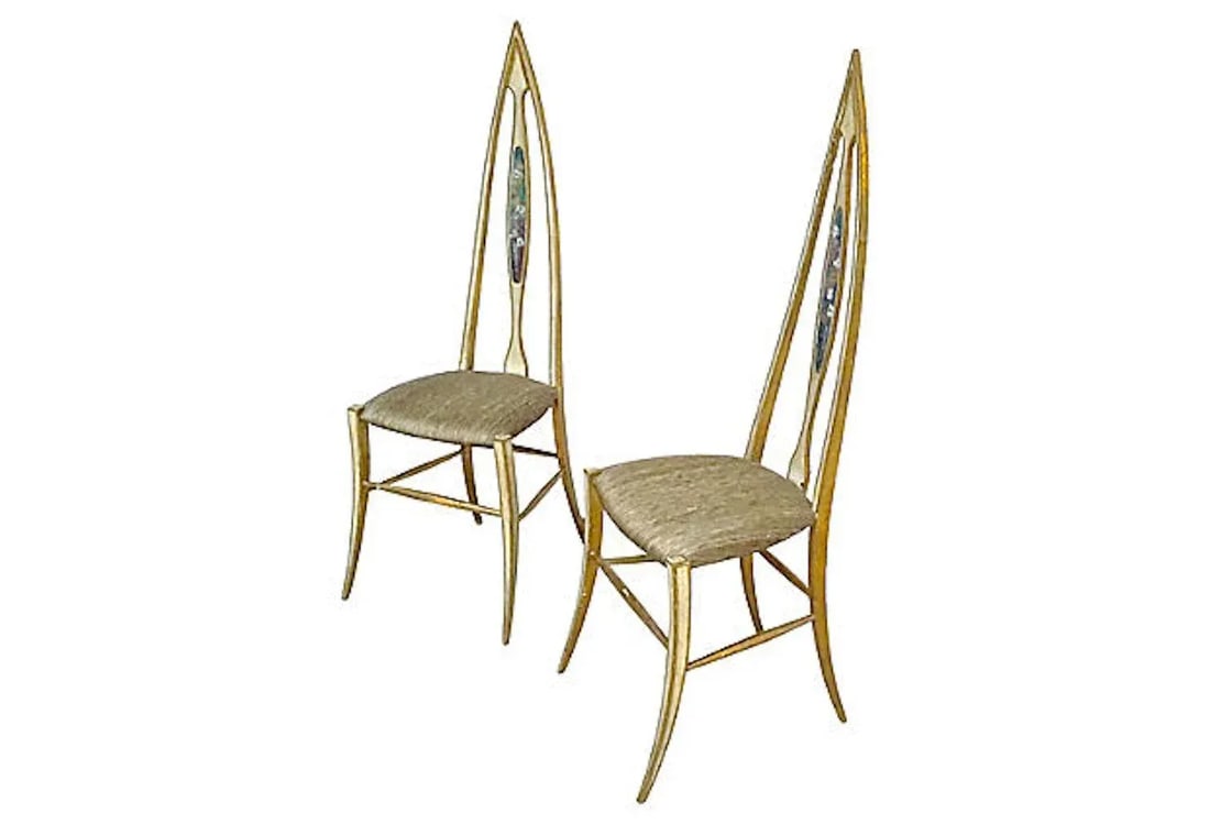 1960s Vintage Abstract Italian Chairs- A Pair - 2
