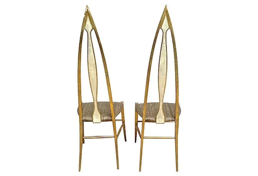 1960s Vintage Abstract Italian Chairs- A Pair - 3