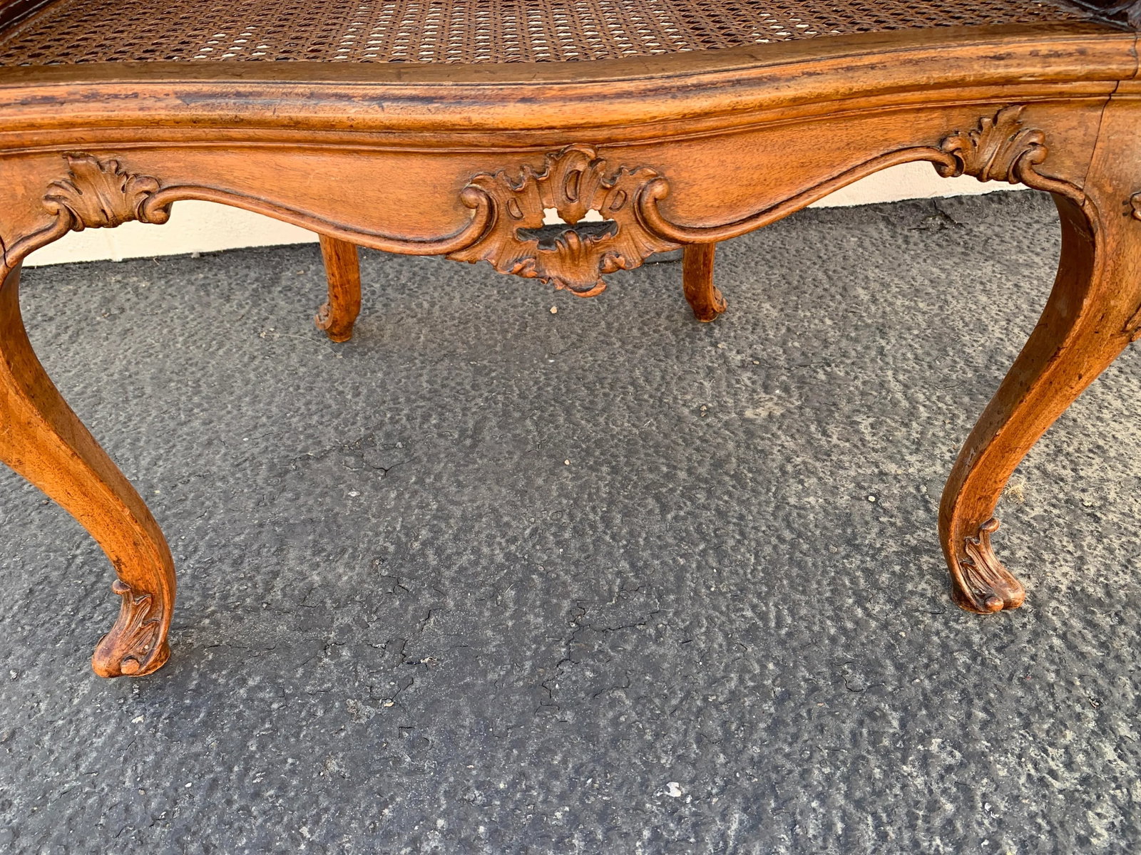 Antique French Louis XV Double Cane Tub Chairs a Pair - 8