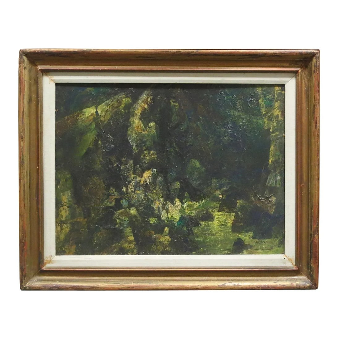Vintage Mid Century Landscape Acrylic Painting by James Lewicki - 5