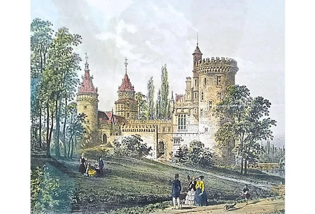 Late 19th Century Antique Normandy Chateau Engraving Print - 3