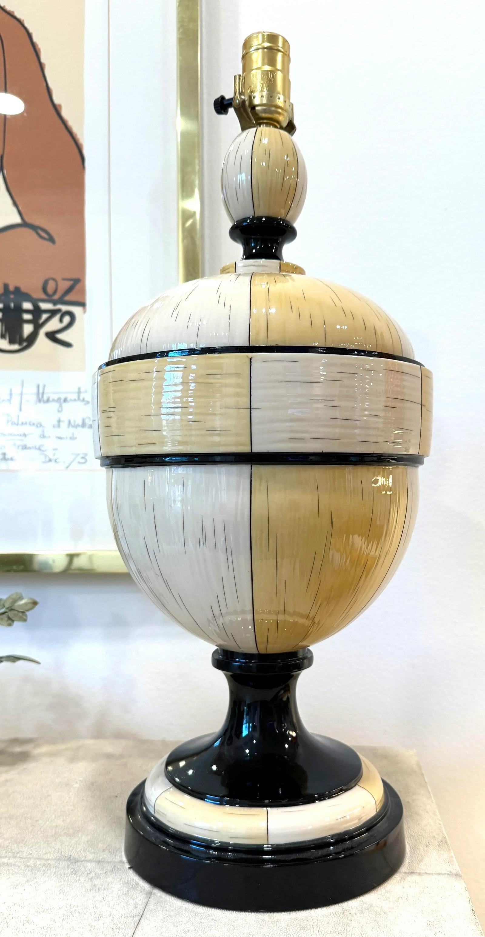 Jean Rogers Style Faux Ivory Lamp - 7