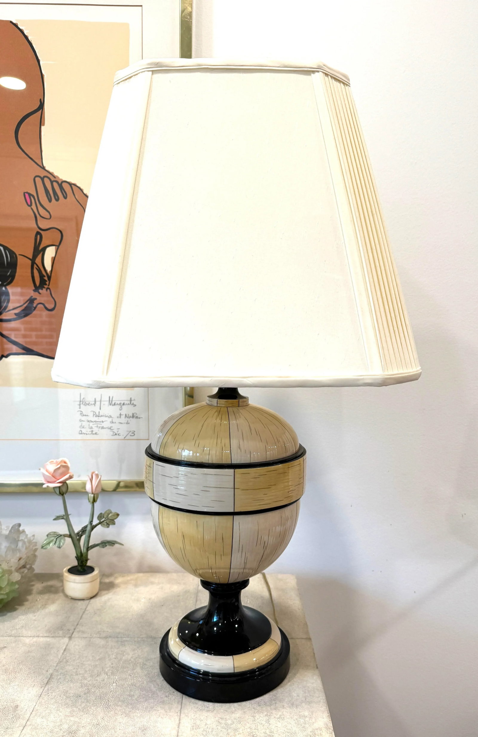 Jean Rogers Style Faux Ivory Lamp - 9