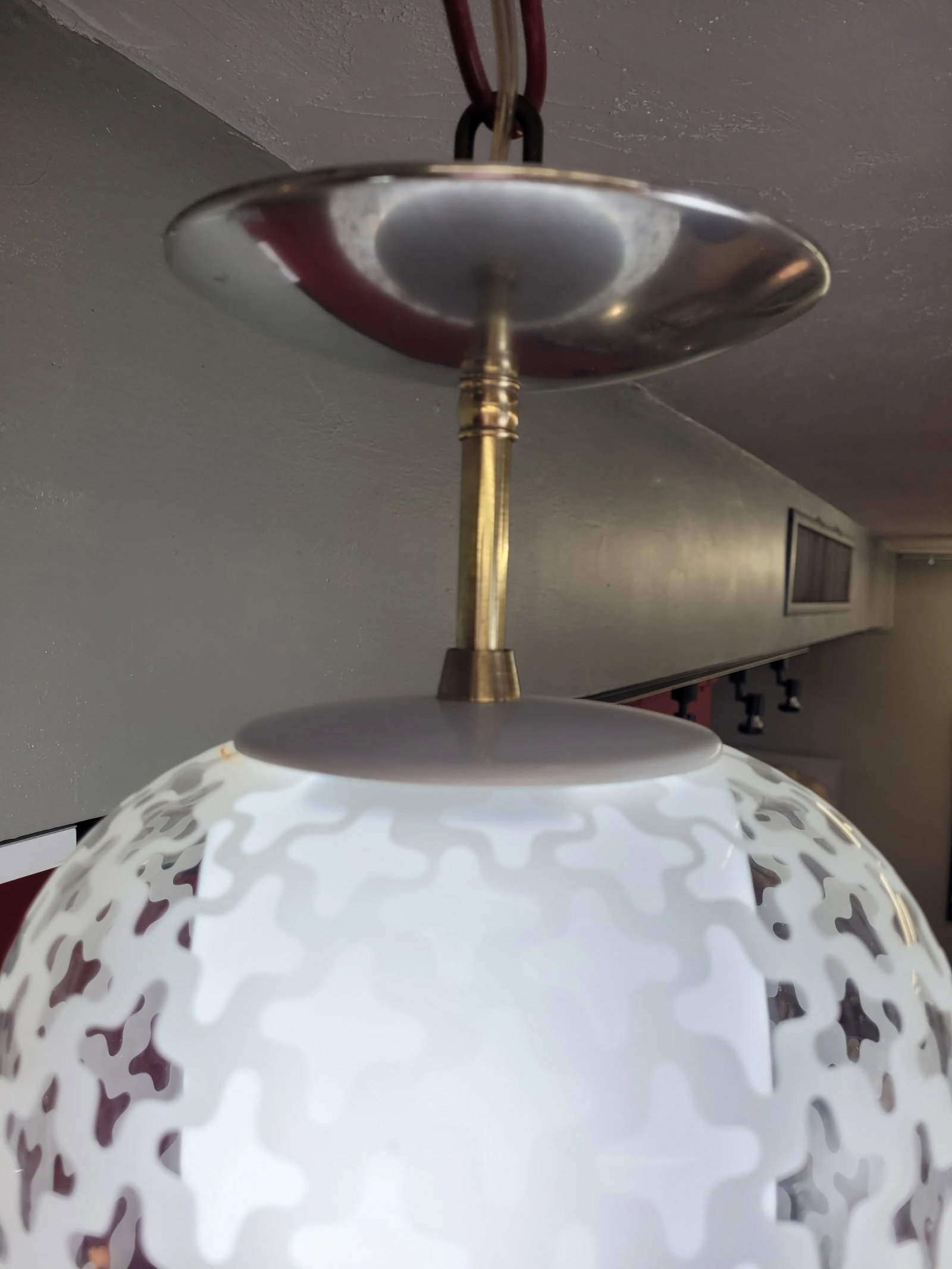 Pair Lightolier Pendant Lights Vintage 1960s - 9