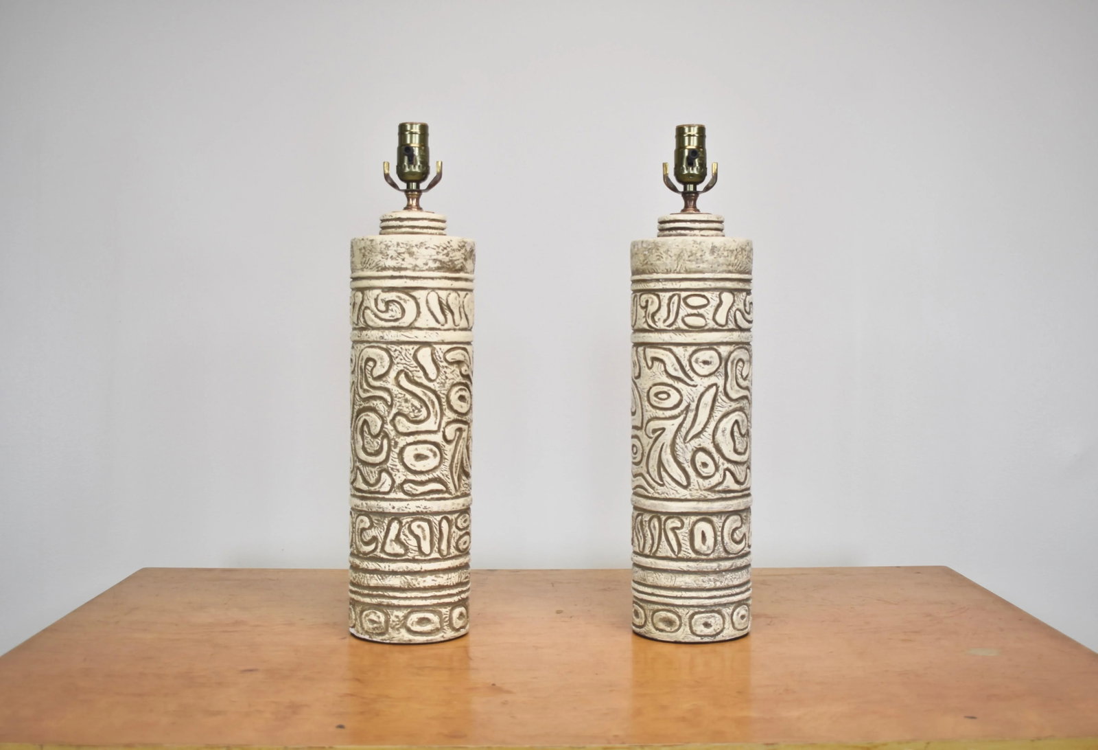 1960s Raymor Bitossi Italian Ceramic Style Table Lamps - a Pair - 3