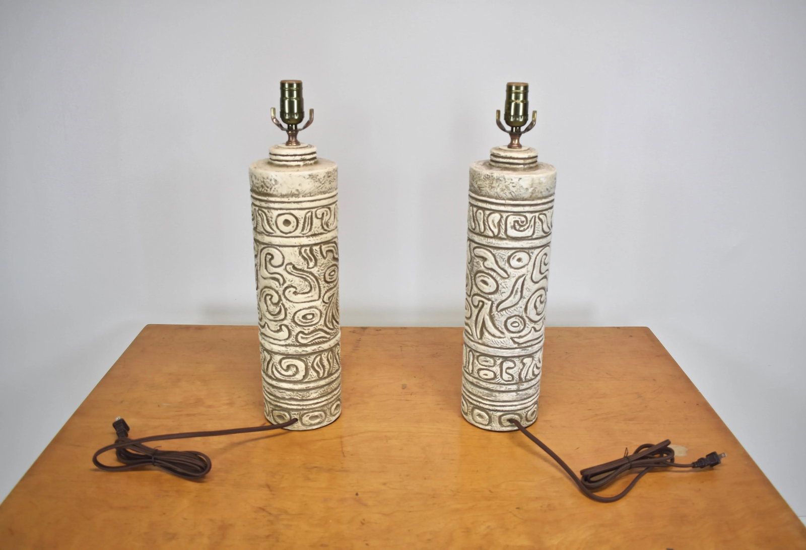 1960s Raymor Bitossi Italian Ceramic Style Table Lamps - a Pair - 4