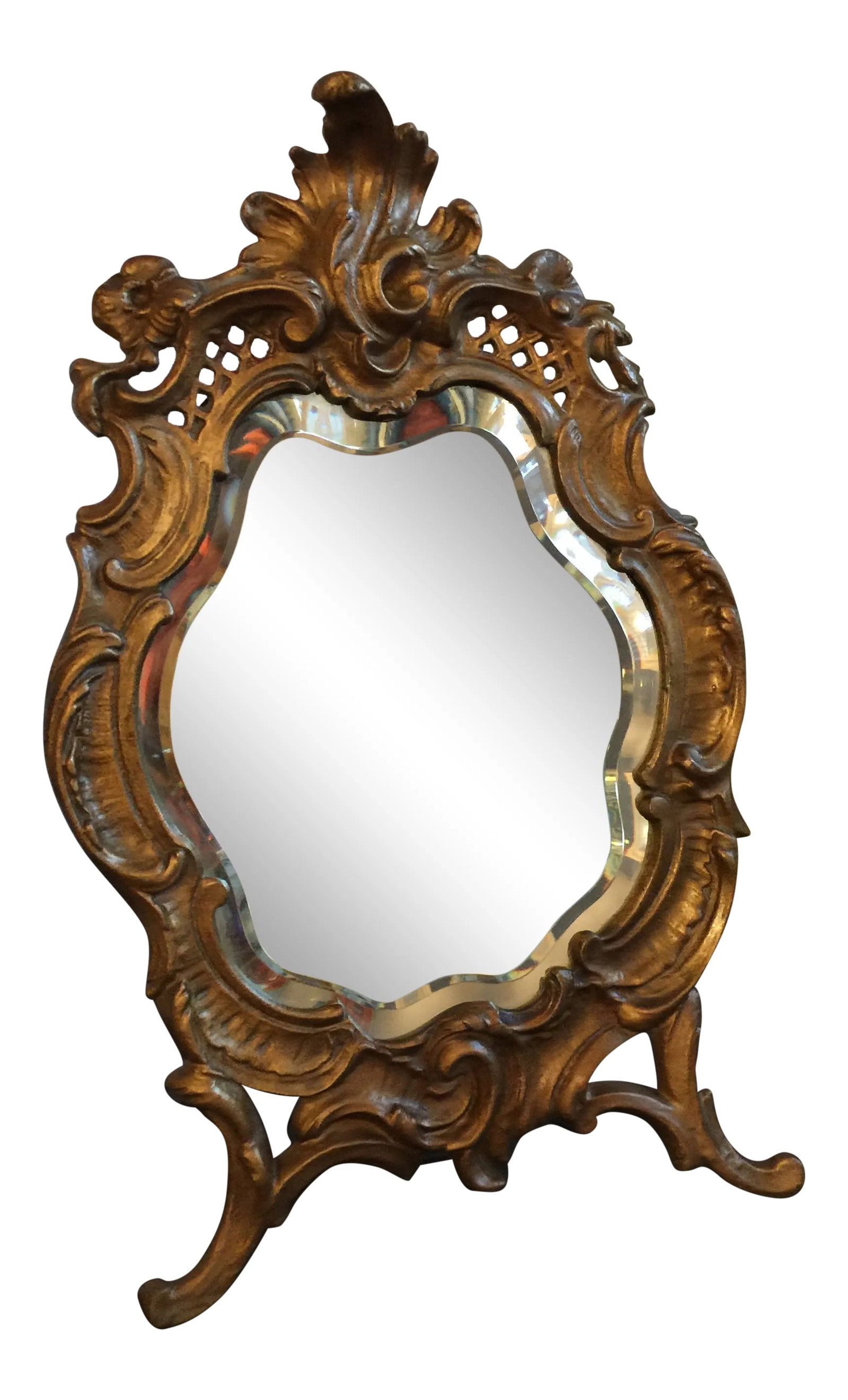 1800s Antique Louis XV Style French Vanity Mirror (1 of 13)