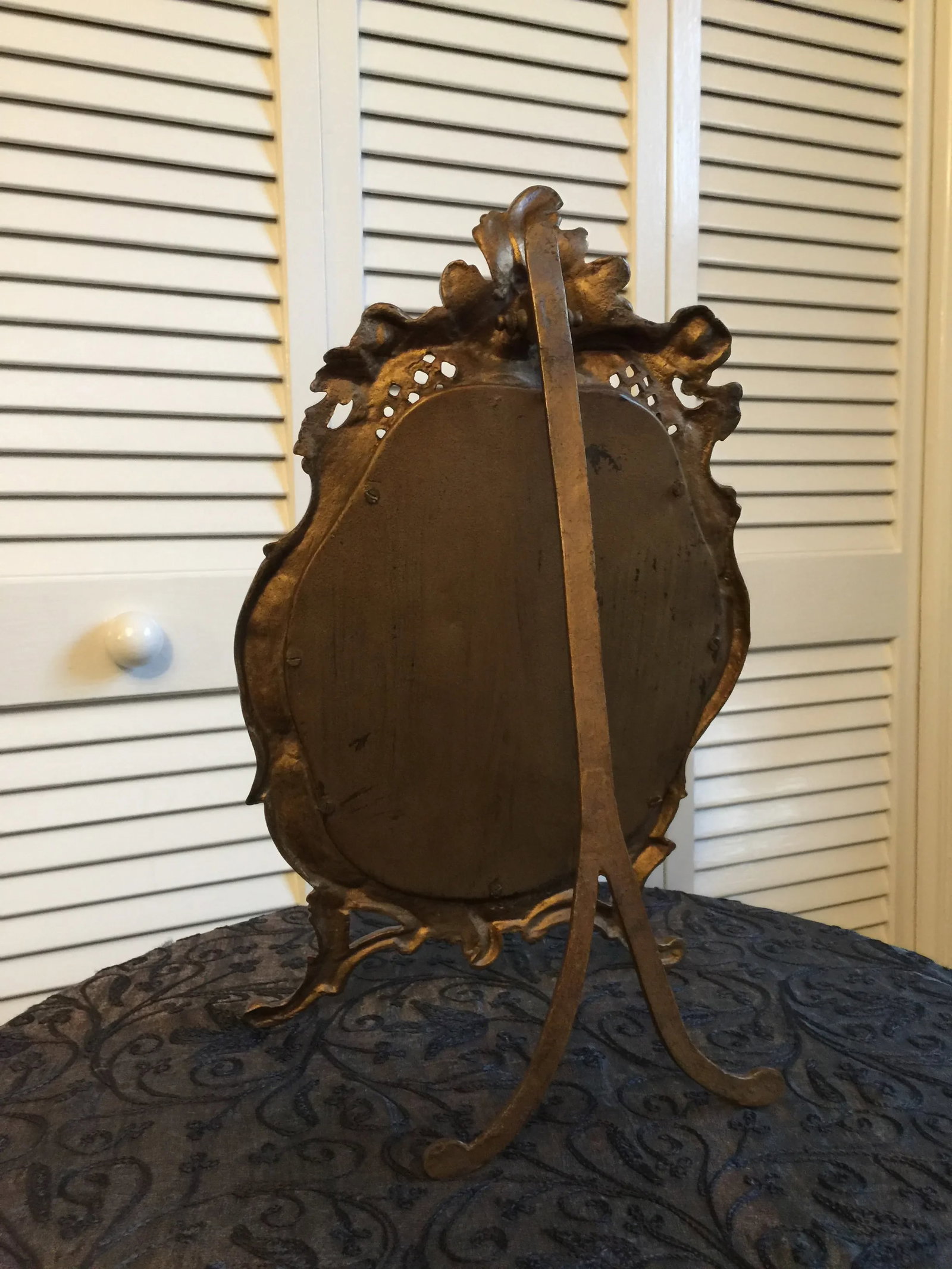 1800s Antique Louis XV Style French Vanity Mirror - 6