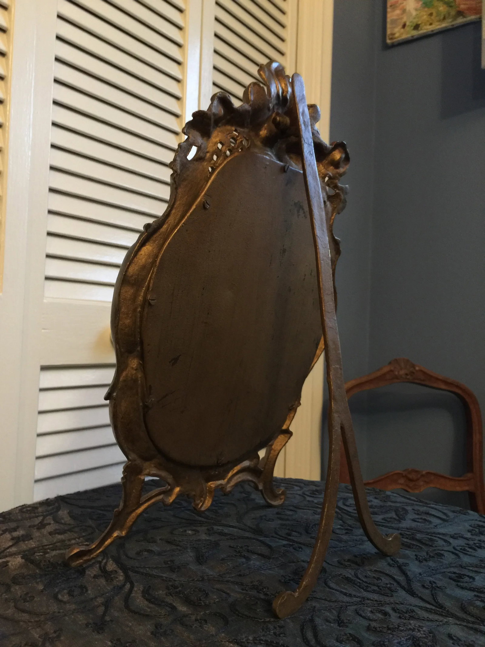 1800s Antique Louis XV Style French Vanity Mirror - 8