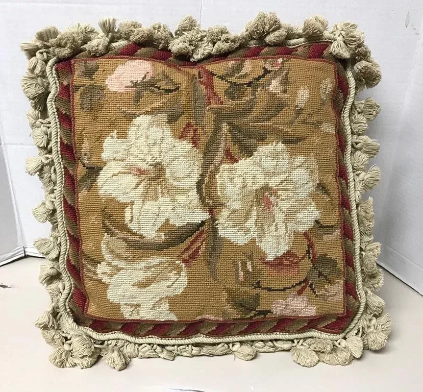 Vintage Needlepoint Pillow - 6