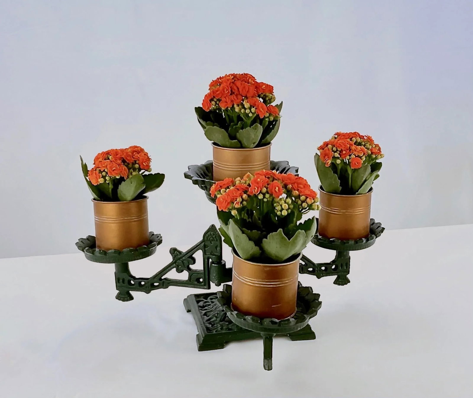 Victorian Cast Iron Plant Stand With Three Swivel Arms - 10