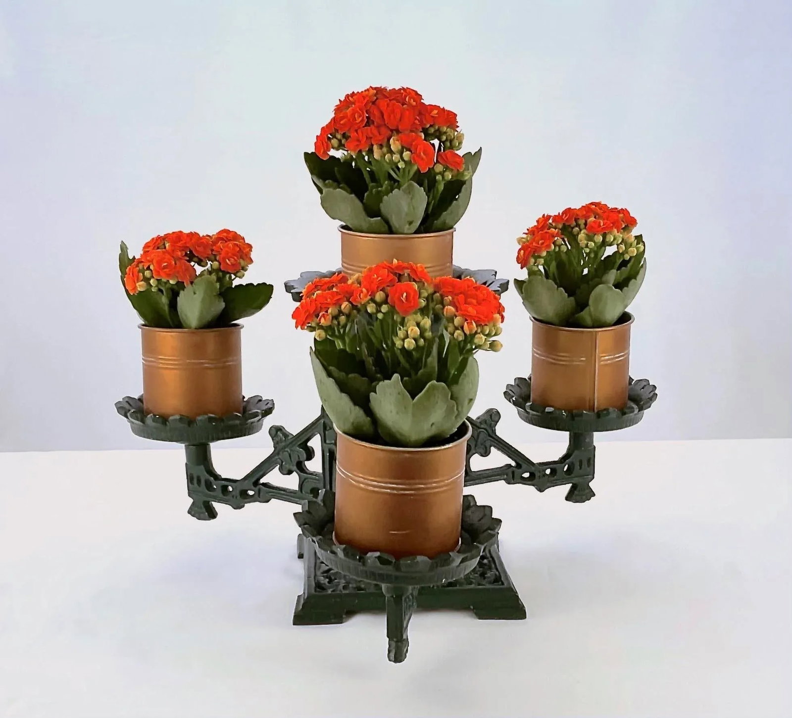 Victorian Cast Iron Plant Stand With Three Swivel Arms - 2