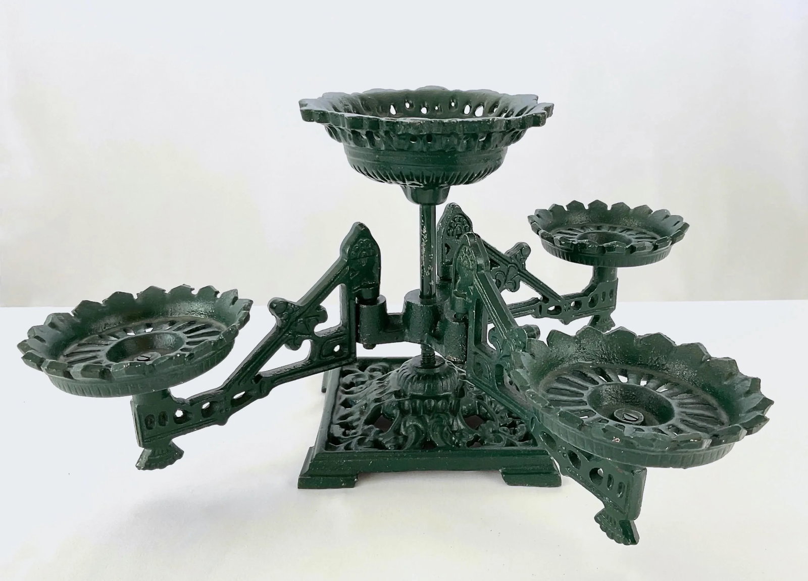Victorian Cast Iron Plant Stand With Three Swivel Arms - 3