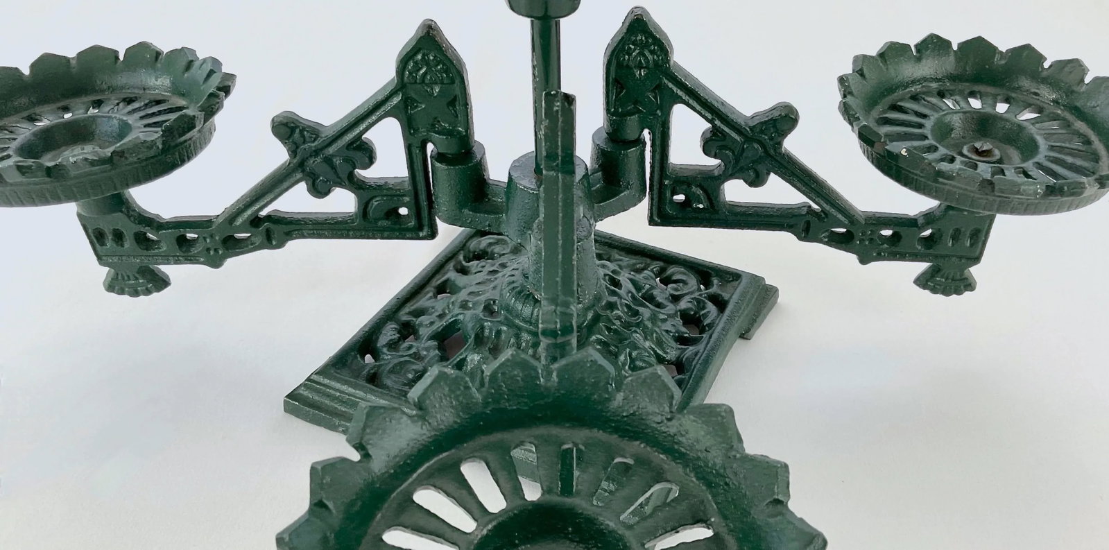 Victorian Cast Iron Plant Stand With Three Swivel Arms - 5
