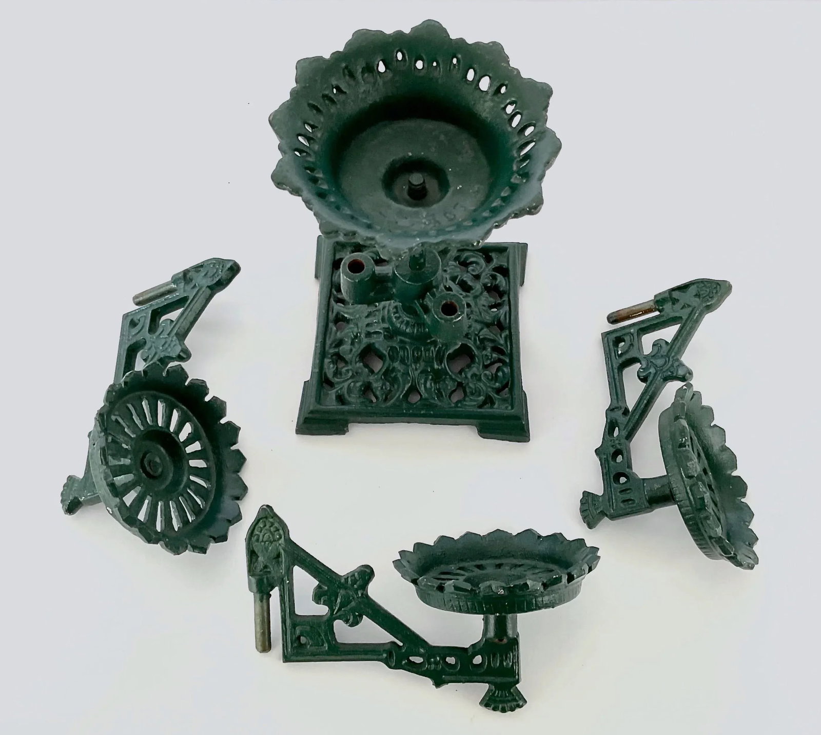 Victorian Cast Iron Plant Stand With Three Swivel Arms - 6