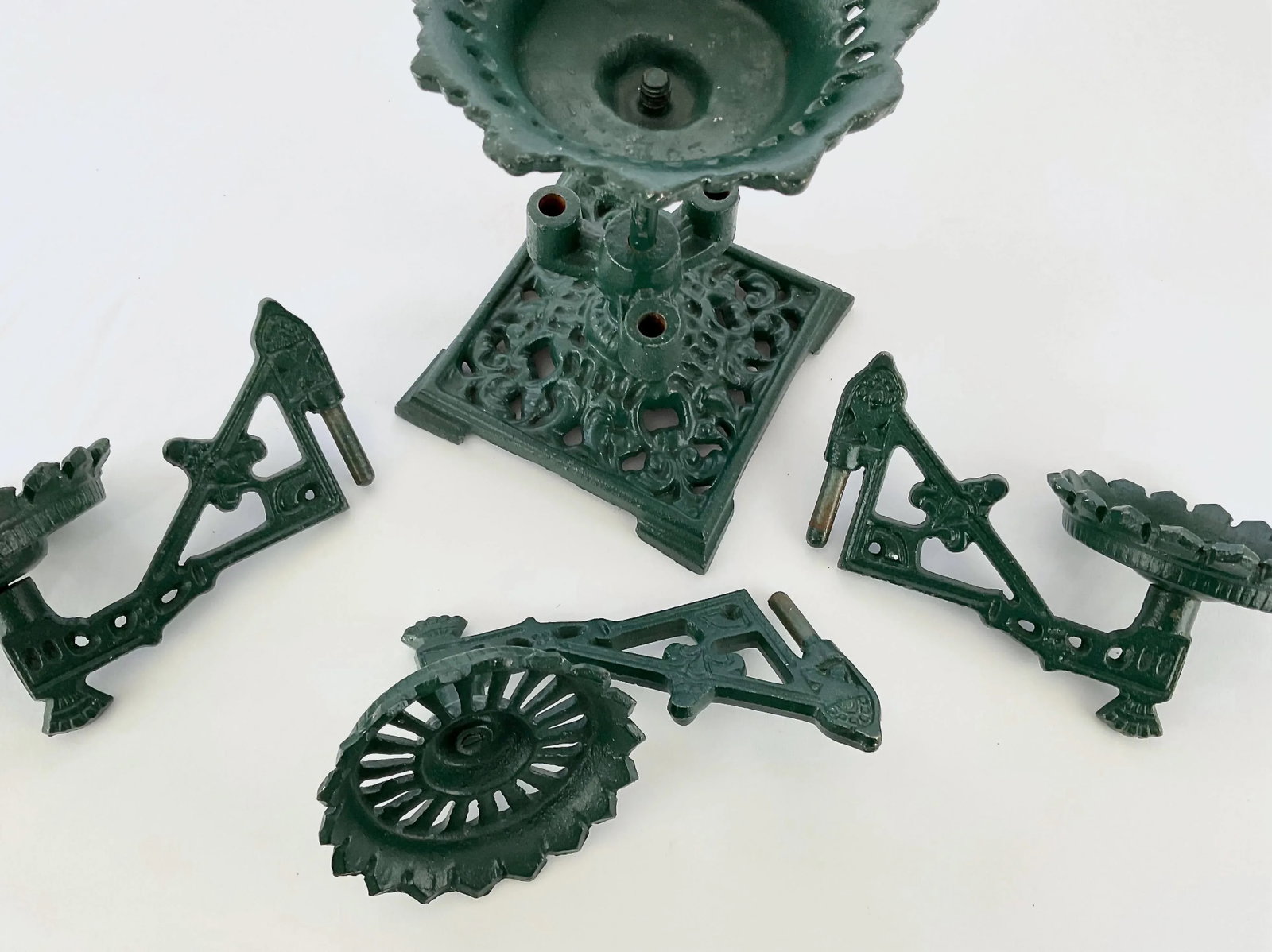 Victorian Cast Iron Plant Stand With Three Swivel Arms - 7