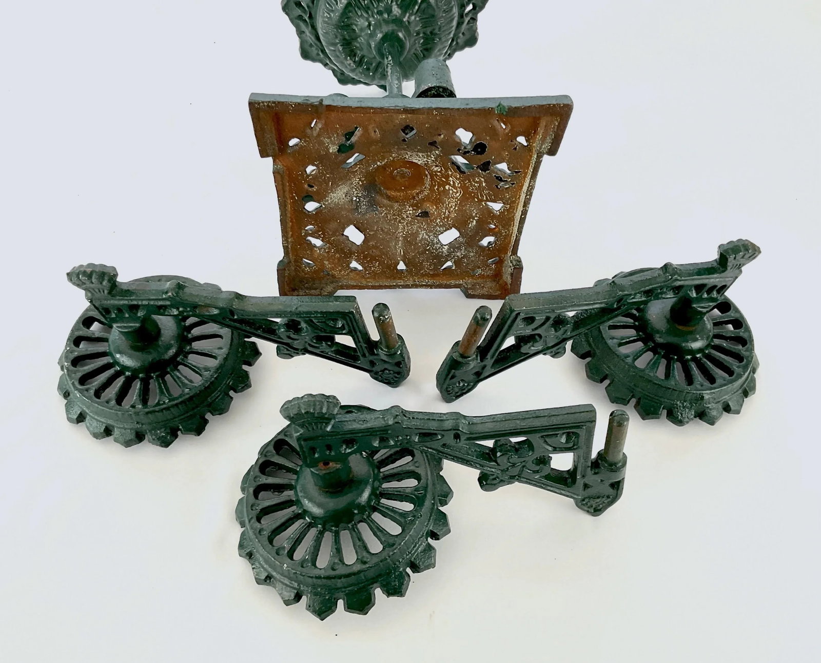 Victorian Cast Iron Plant Stand With Three Swivel Arms - 8