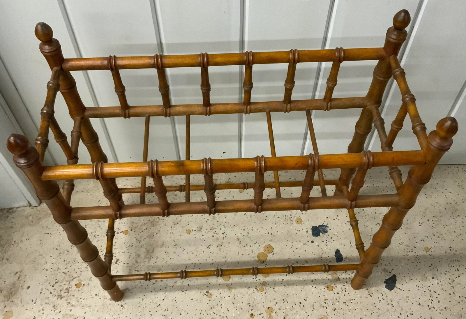 Vintage Faux-Bamboo Planter With Tin Lining - 7
