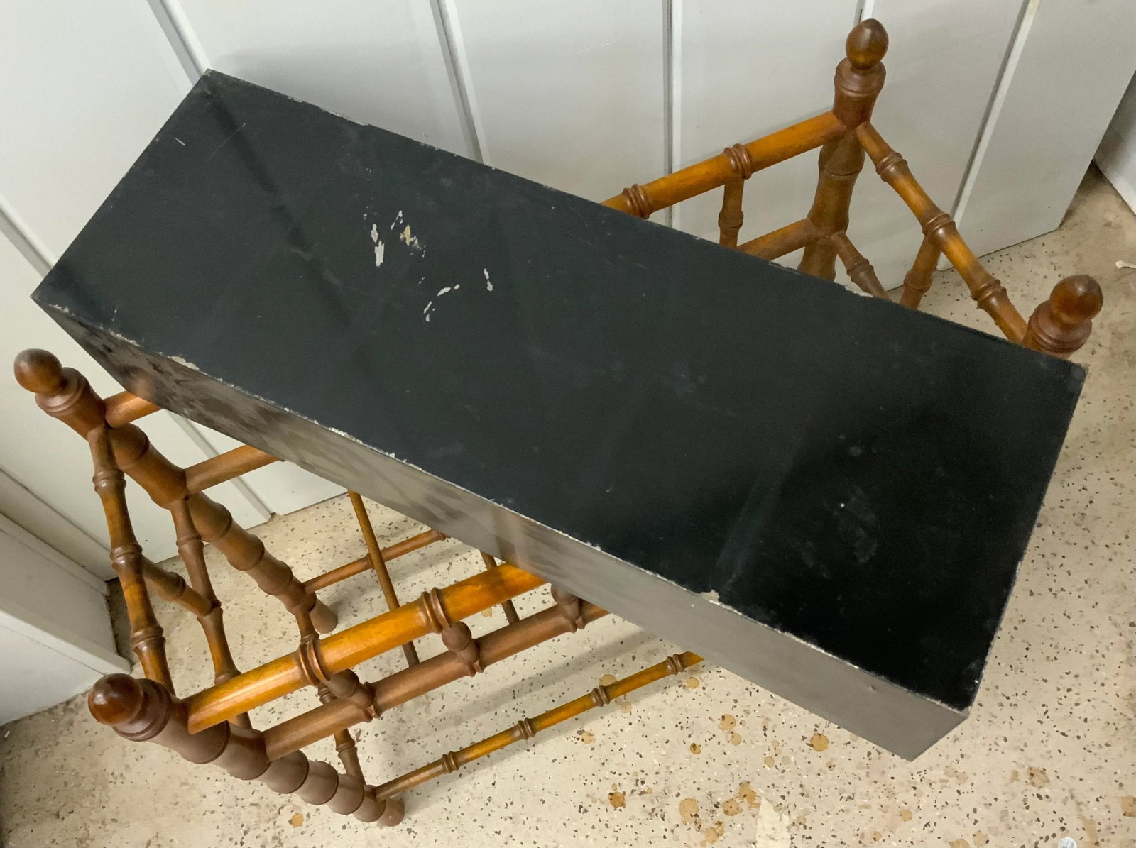 Vintage Faux-Bamboo Planter With Tin Lining - 8