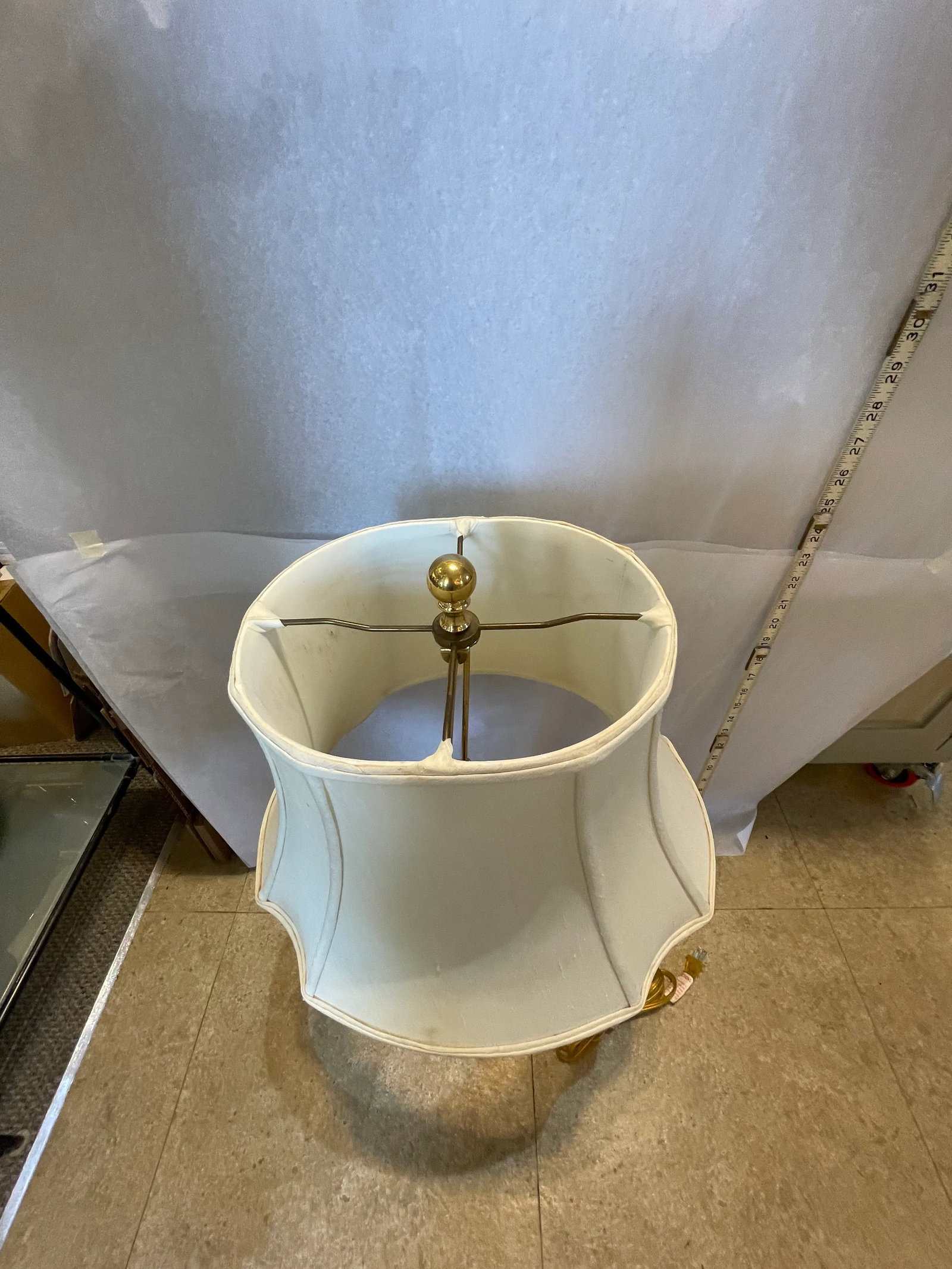 1990s Large Waterford Crystal Lamp With Brass Base - 6