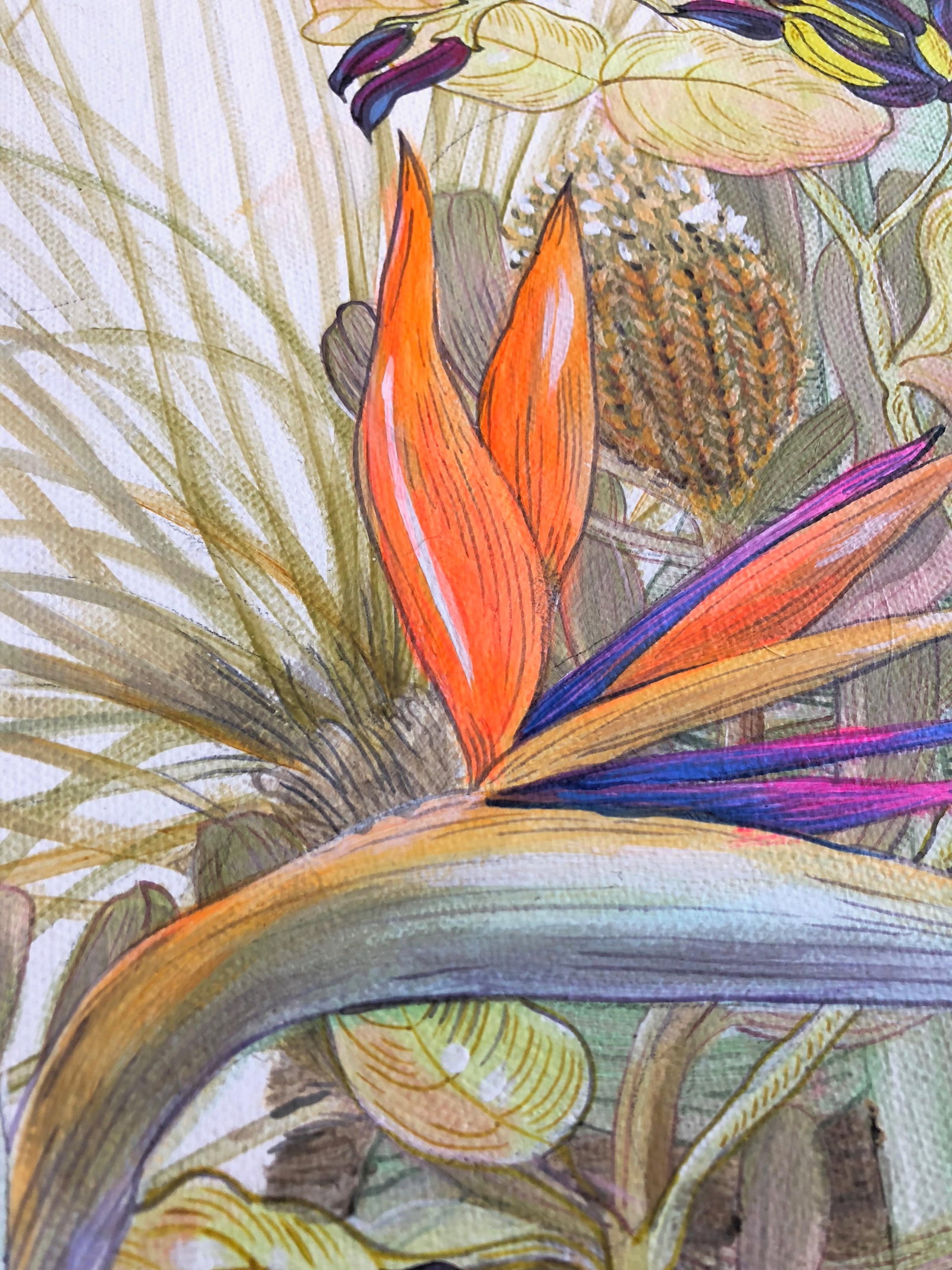 Allison Cosmos "Bird of Paradise" Contemporary Painting - 2
