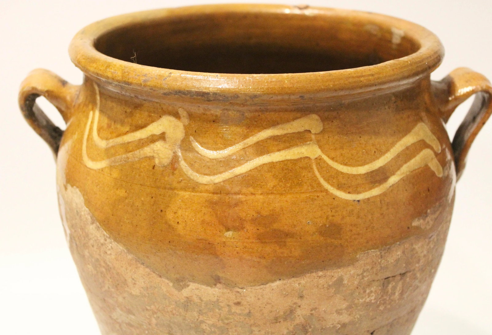 19th Century French Mustard Yellow Terracotta Confit Pot - 10