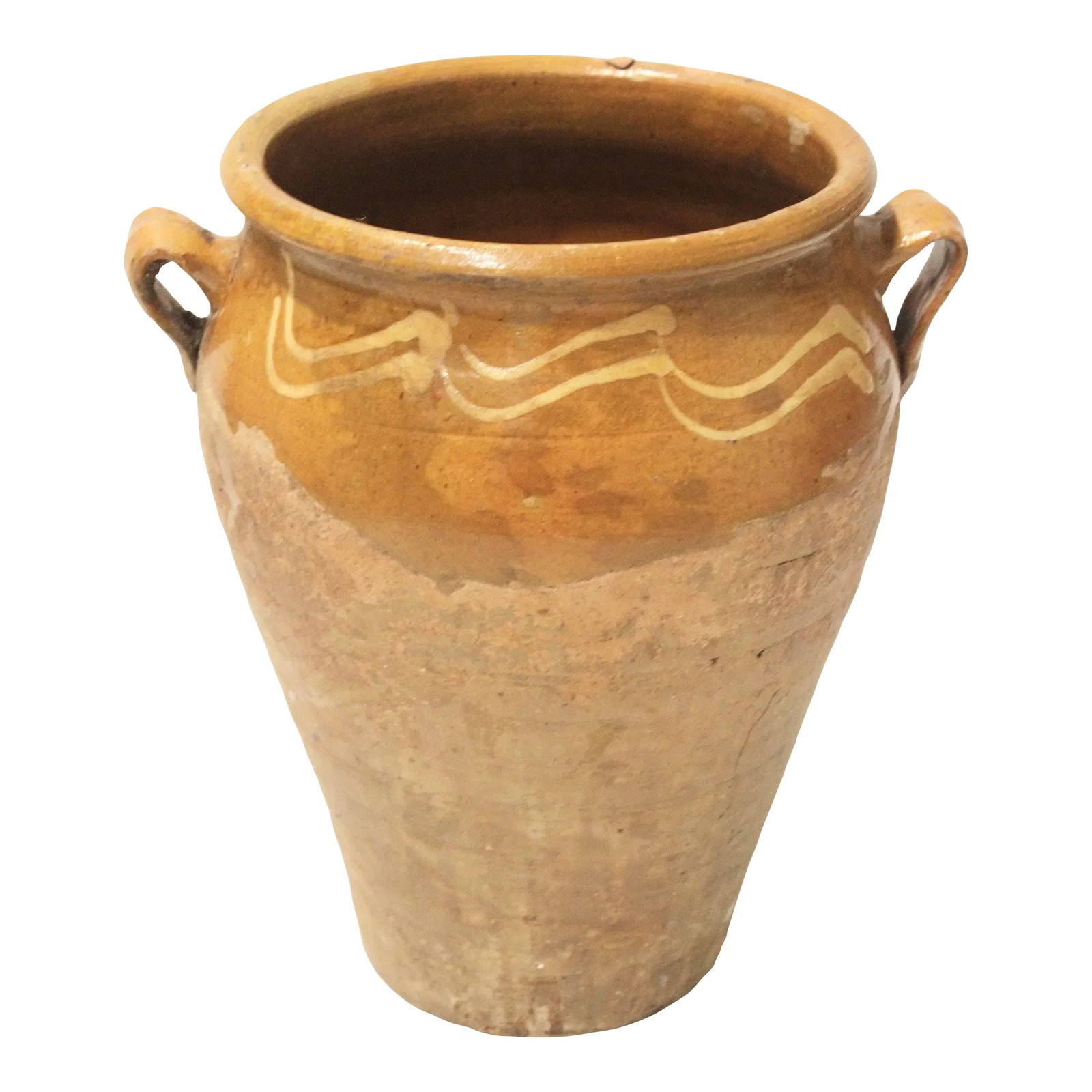 19th Century French Mustard Yellow Terracotta Confit Pot (1 of 10)